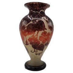 French carved glass vase from Degue