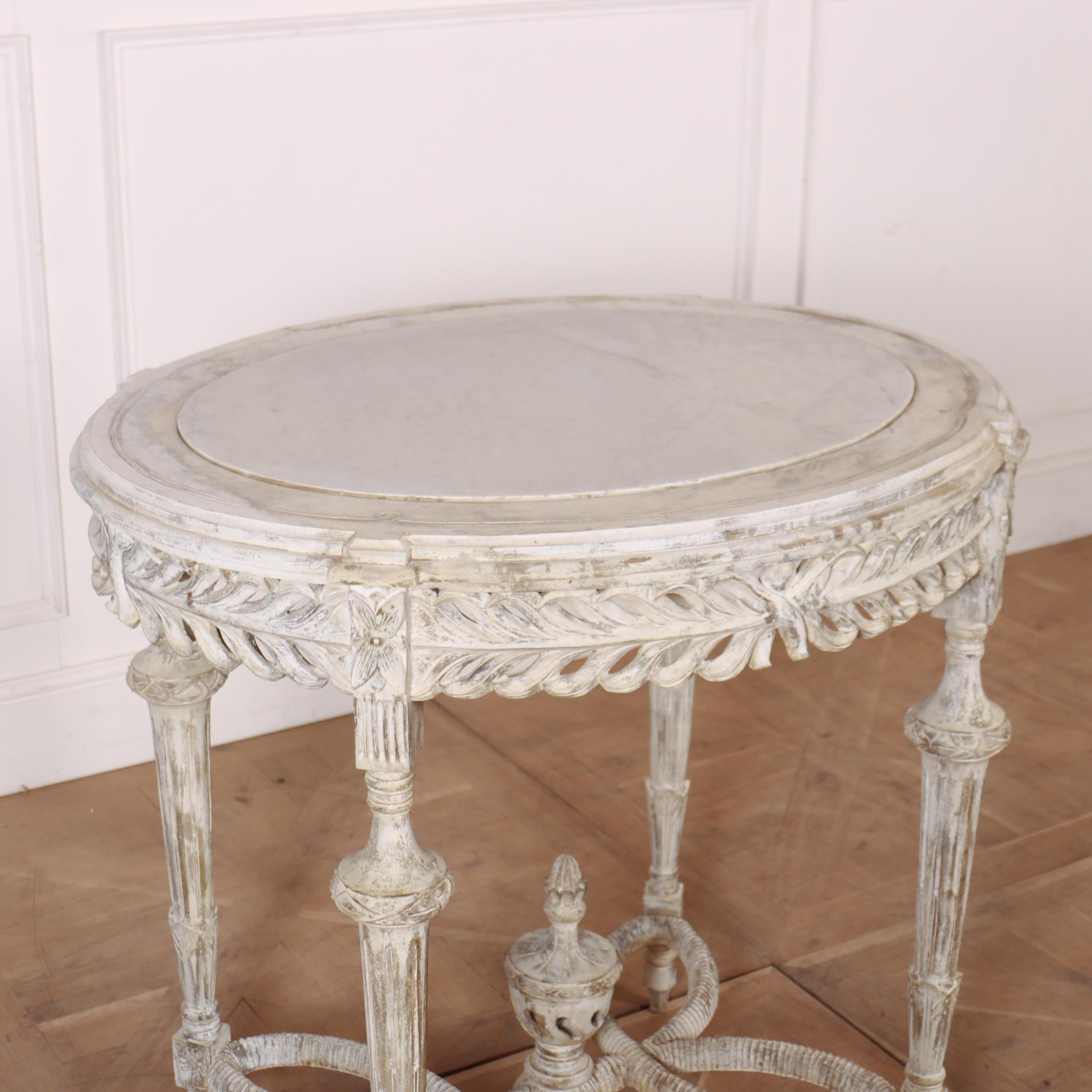 French Carved Lamp Table In Good Condition For Sale In Leamington Spa, Warwickshire
