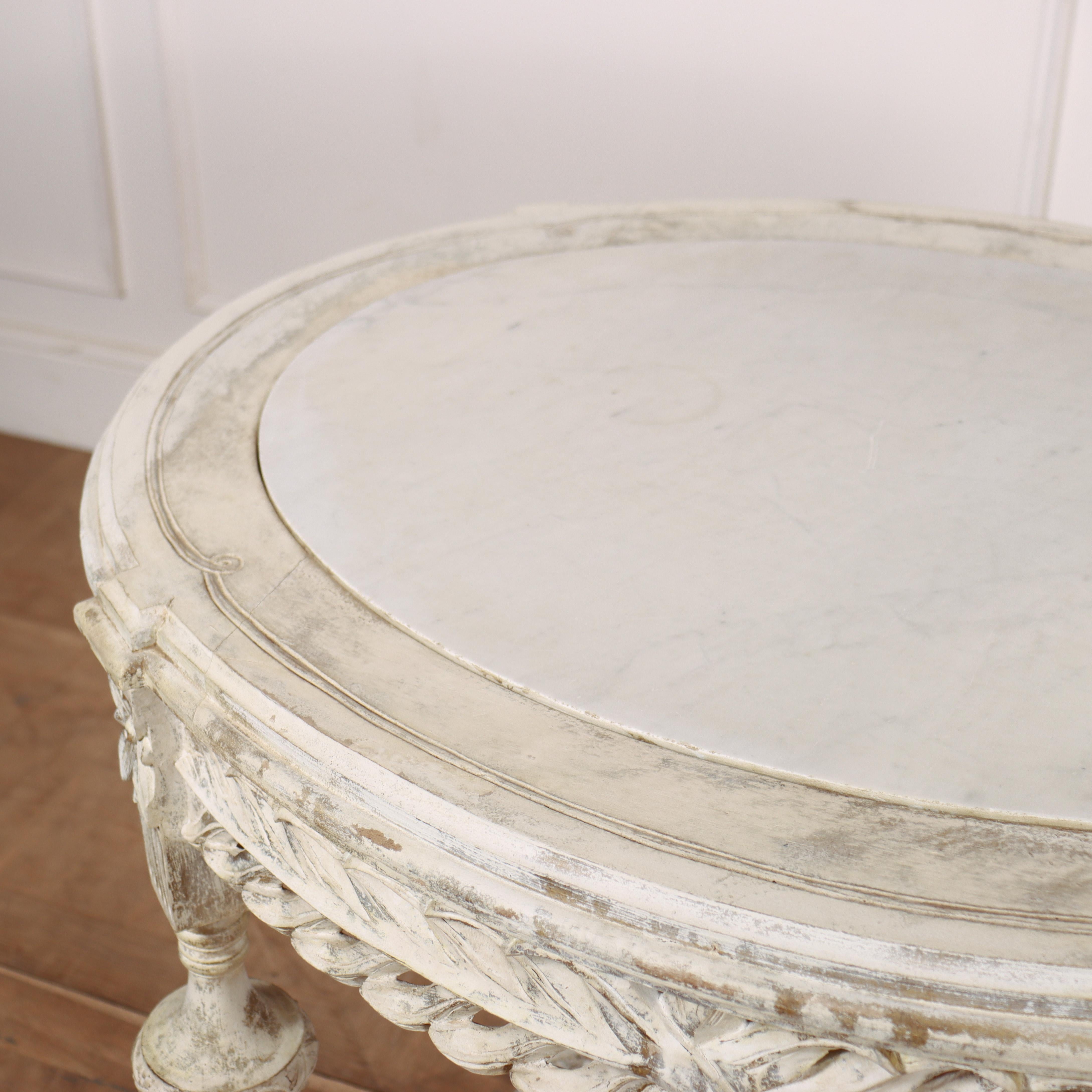 20th Century French Carved Lamp Table For Sale