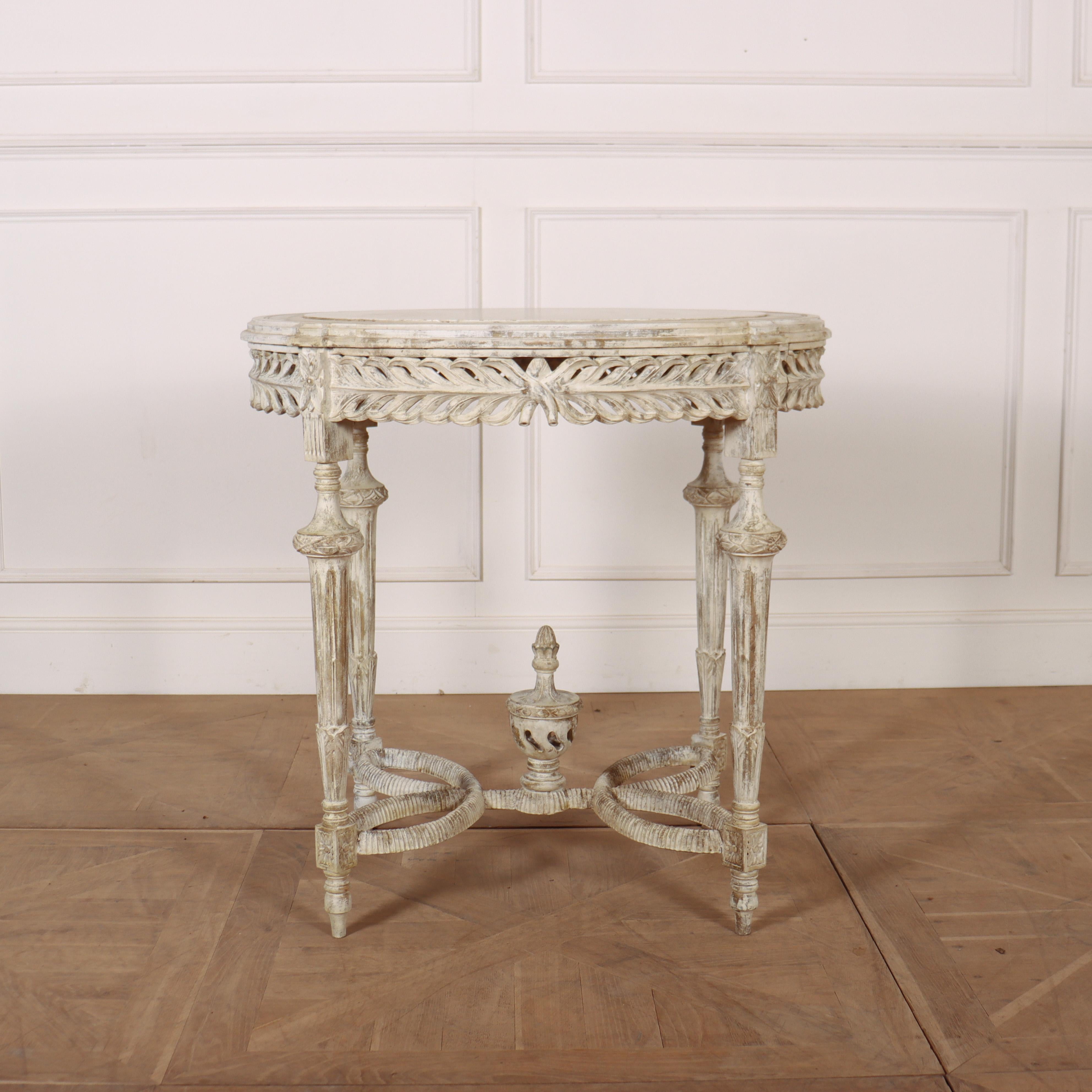 French Carved Lamp Table For Sale 1