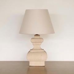 French Carved Limestone Table Lamp