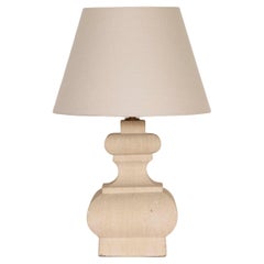 French Carved Limestone Table Lamp
