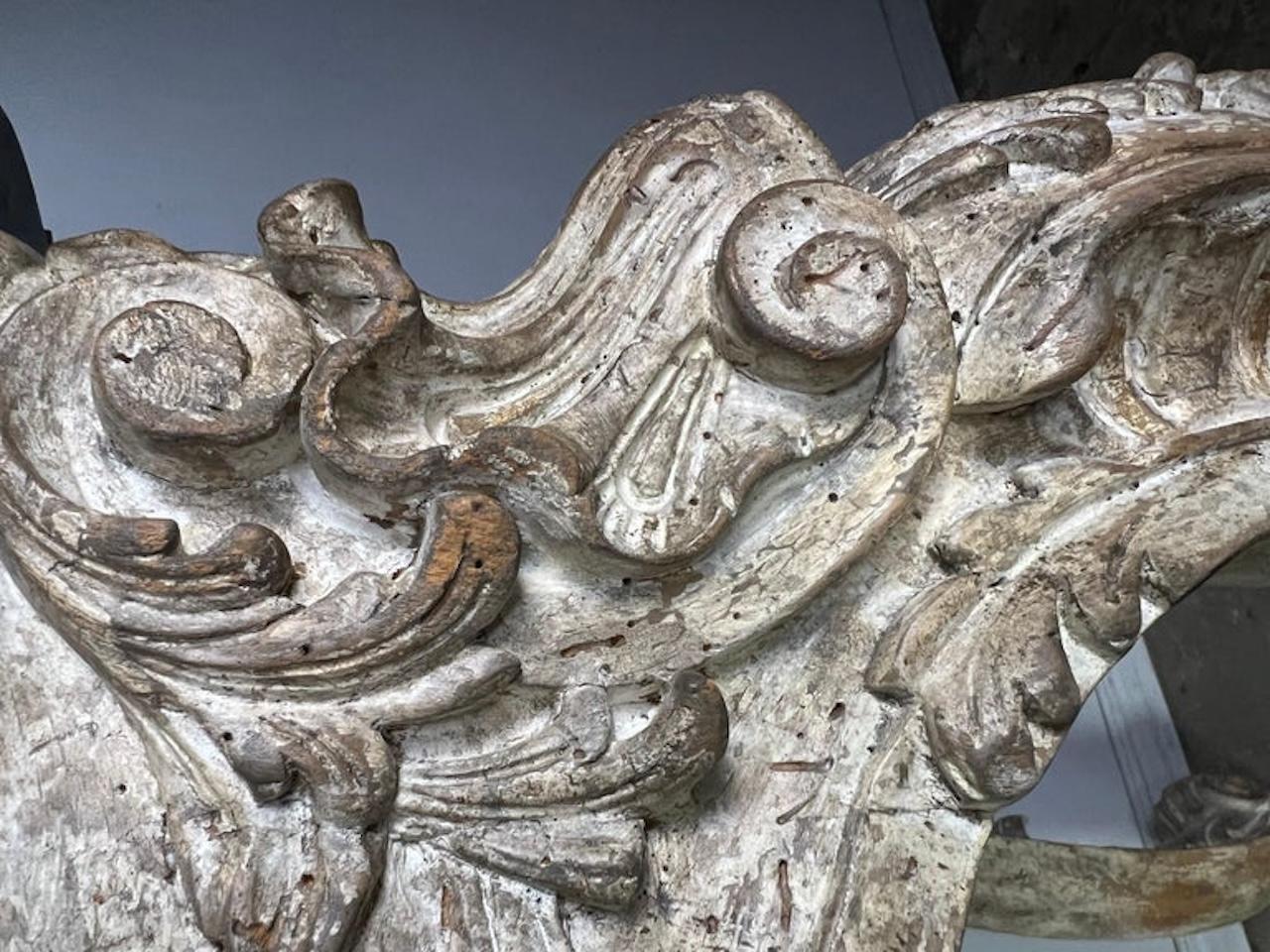 French Carved Louis XV Style Console with Marble Top For Sale 5