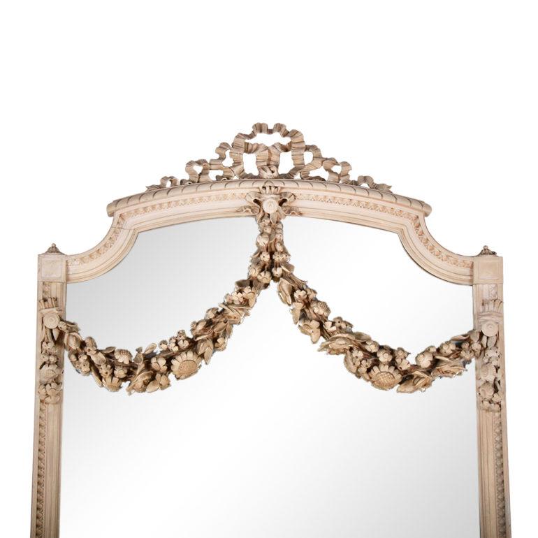 Hand-Carved French Carved Louis XVI Mirror and Jardinière