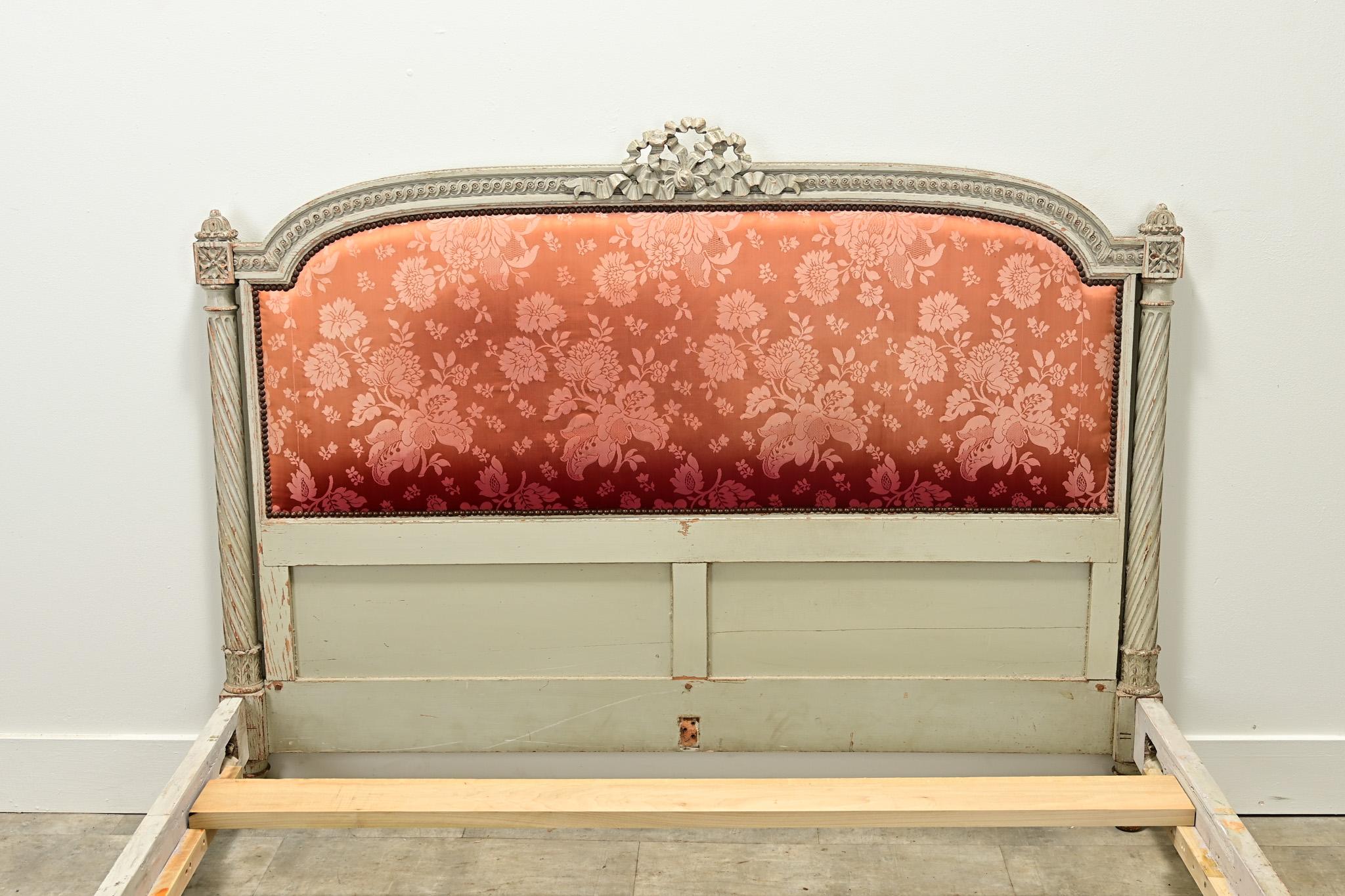 French Carved Louis XVI Style Queen Bed Frame For Sale 5