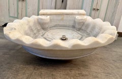 French Carved Marble Stone Sink Basin, Early 20th C.