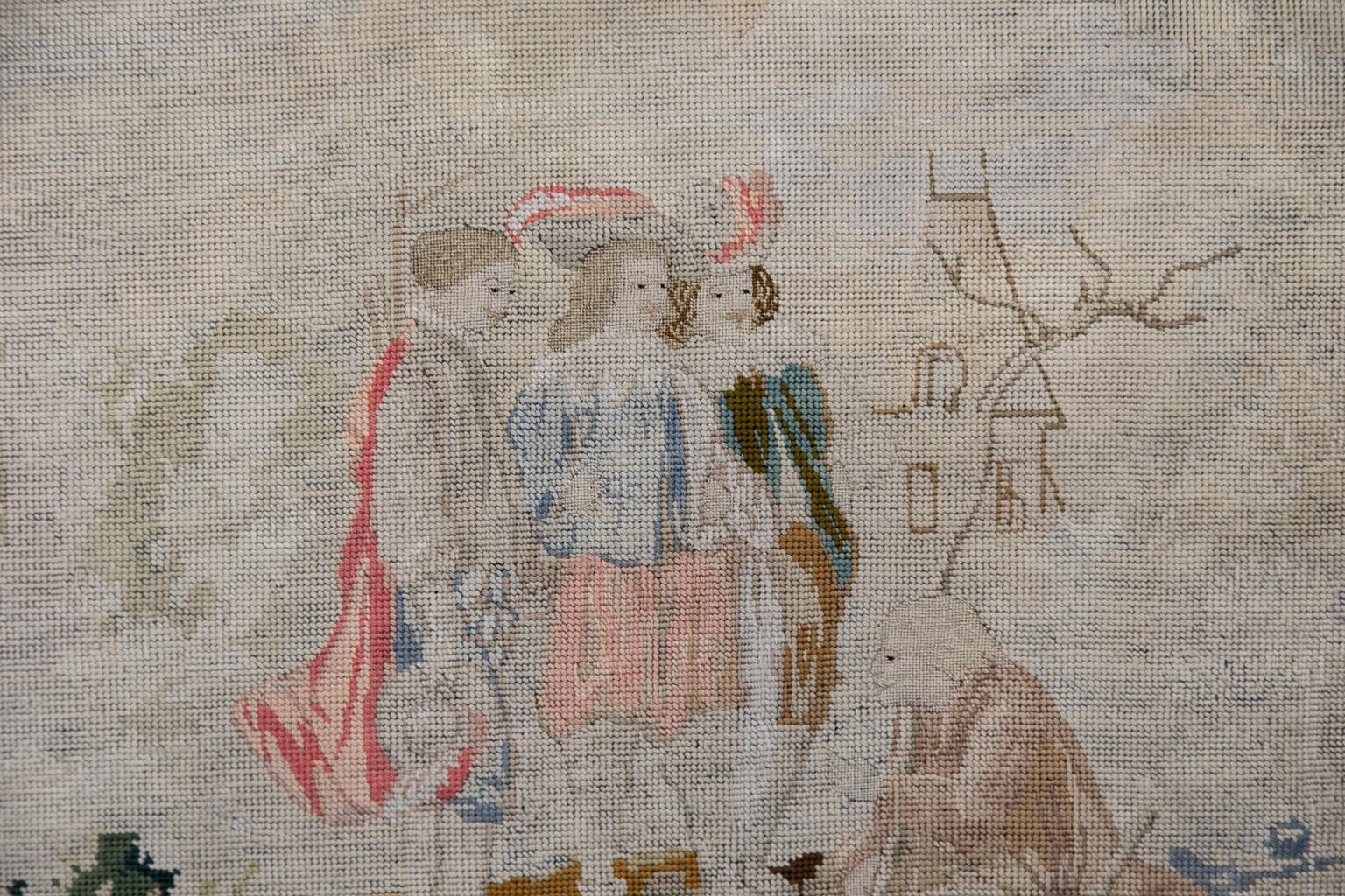 Francese Divano francese intagliato ad ago