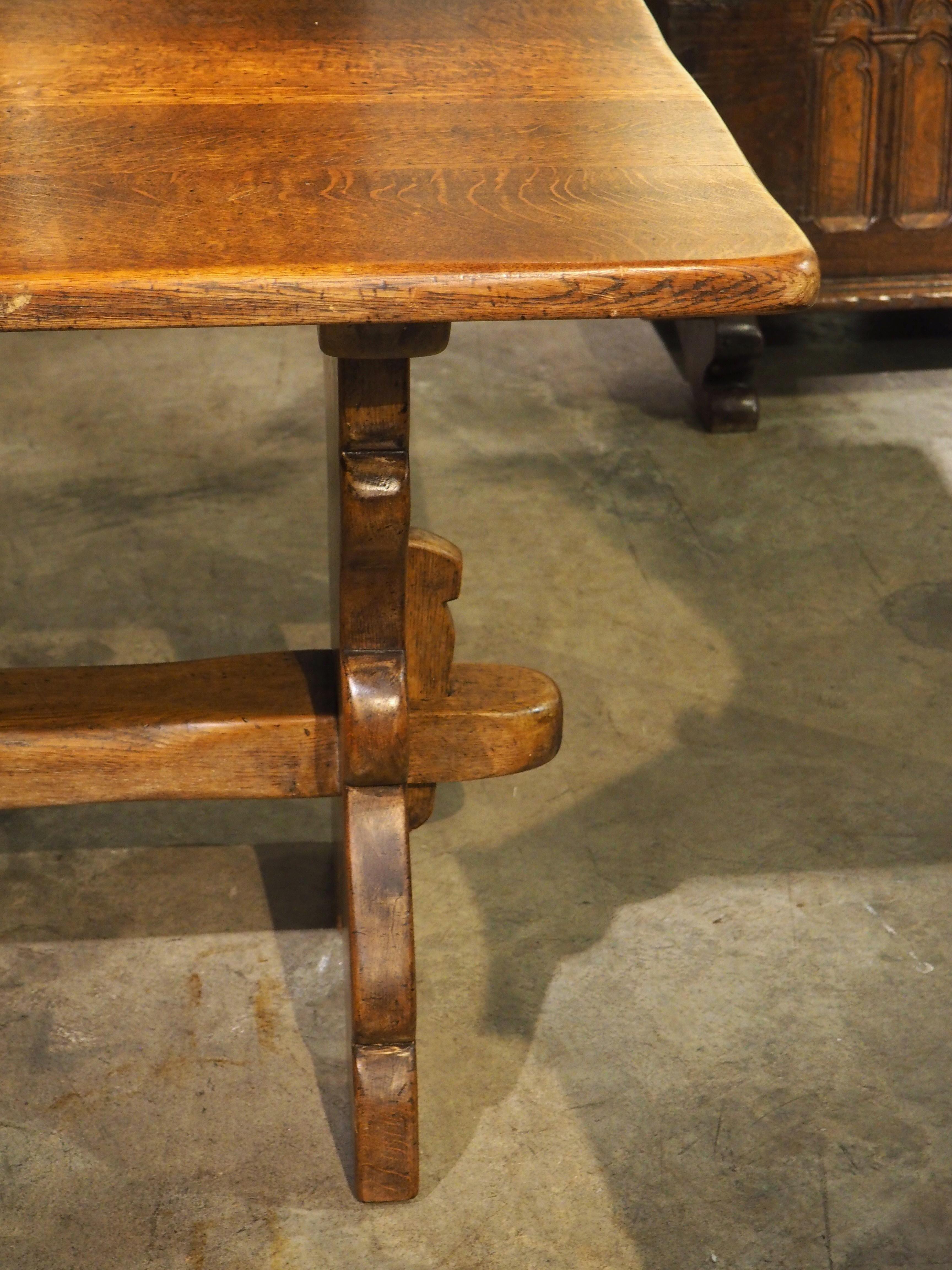 French Carved Oak and Pine Table from the Pyrenees, Circa 1950s For Sale 10