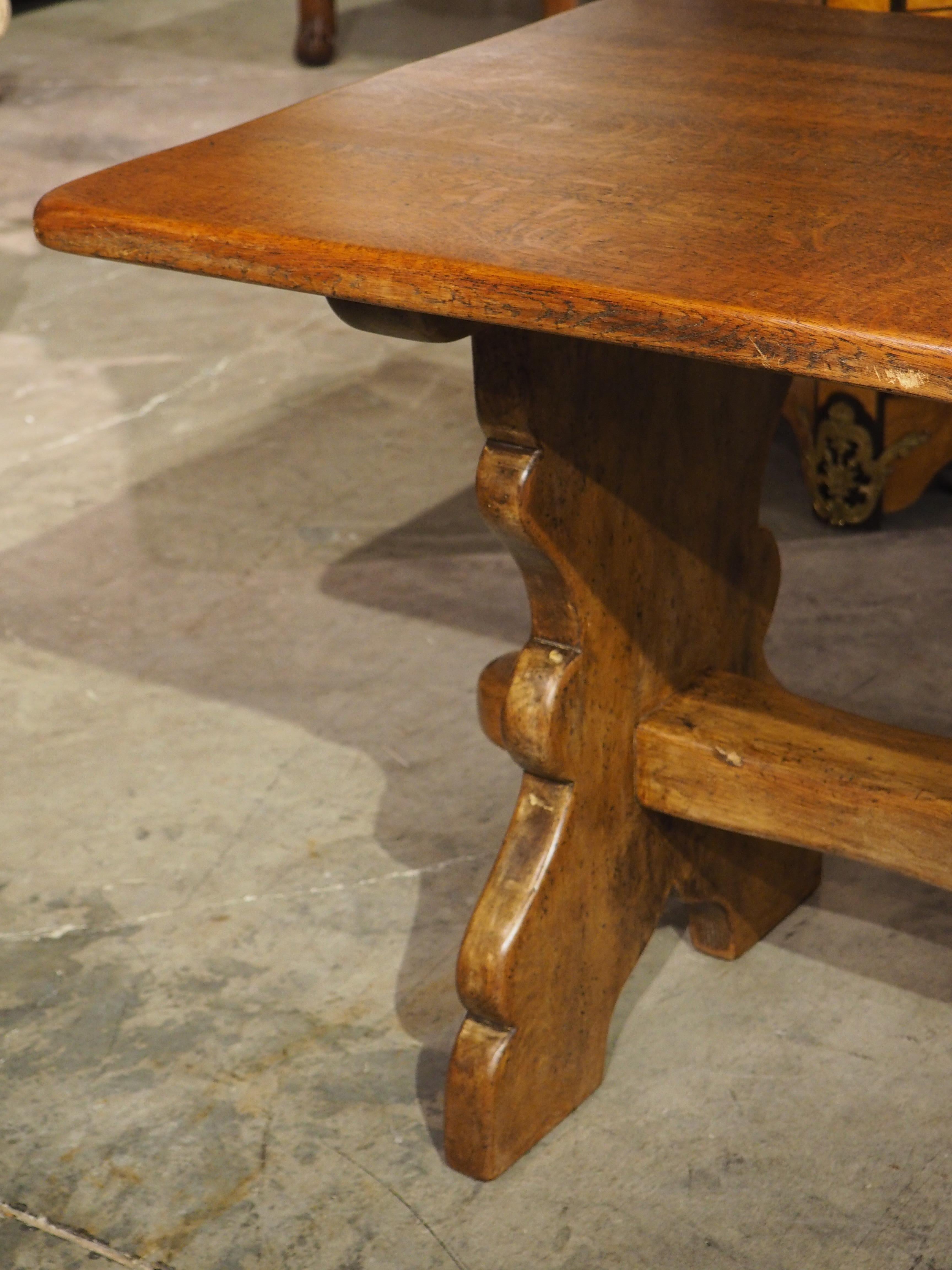 French Carved Oak and Pine Table from the Pyrenees, Circa 1950s For Sale 11