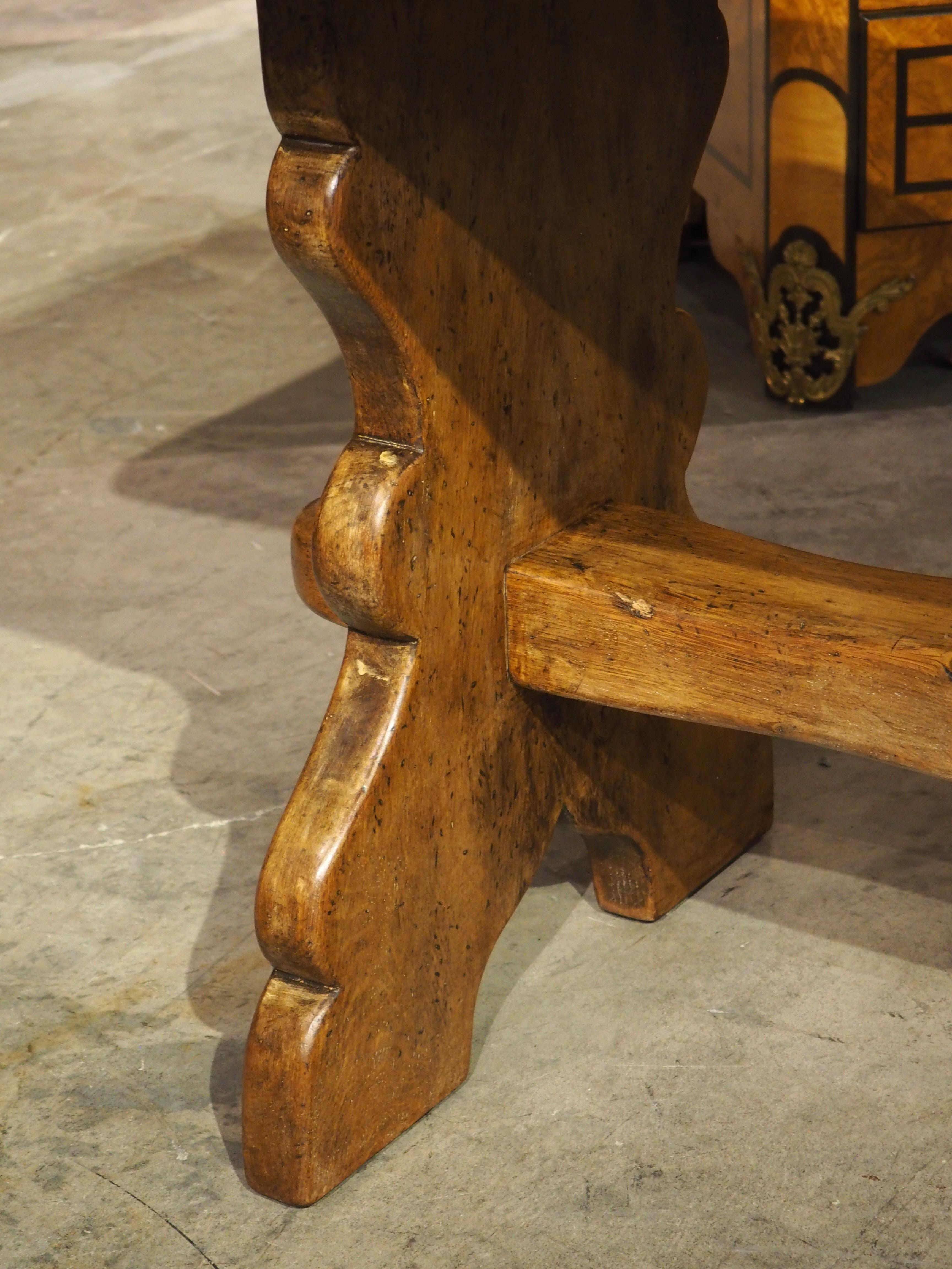 French Carved Oak and Pine Table from the Pyrenees, Circa 1950s For Sale 12