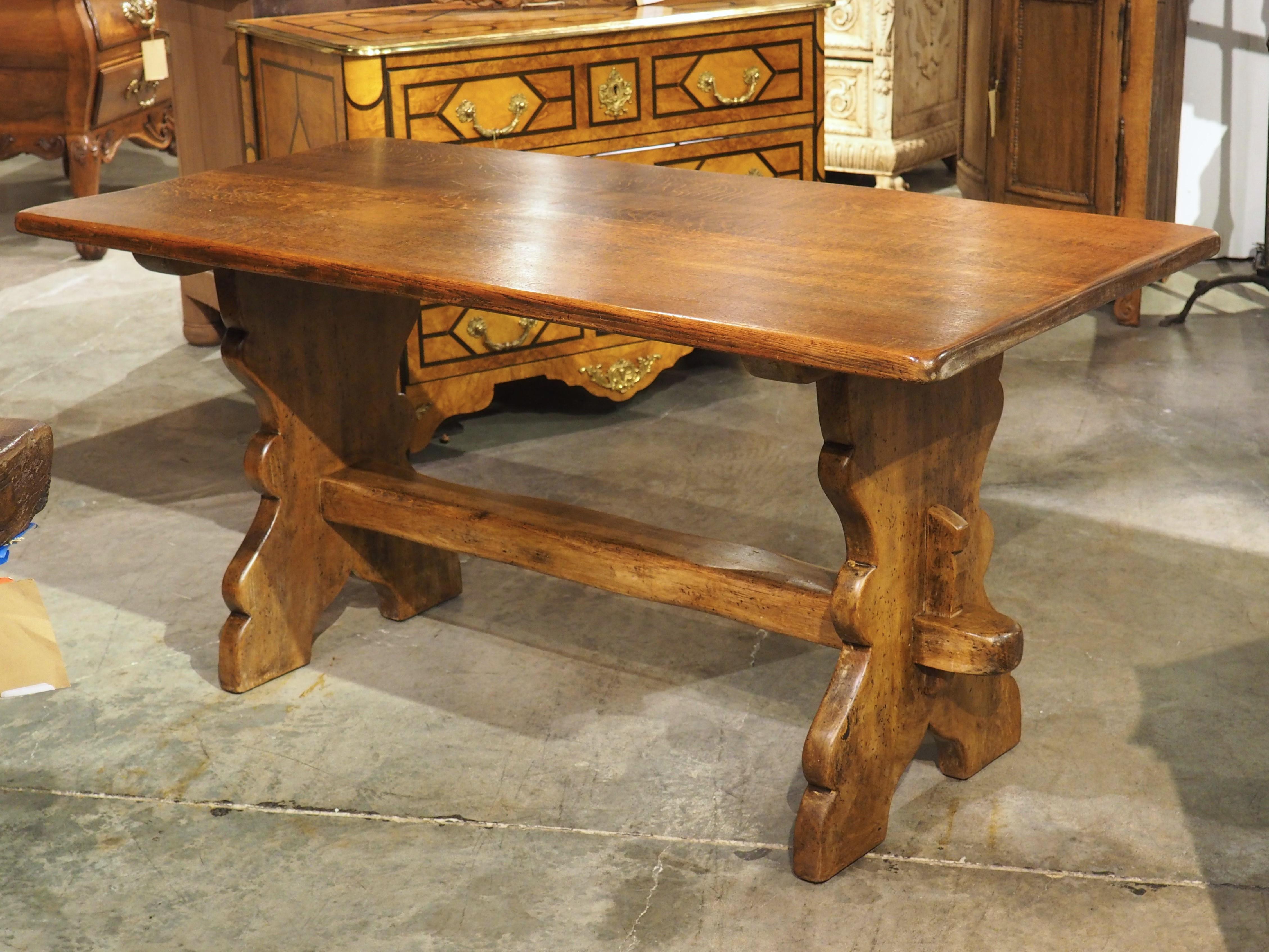 French Carved Oak and Pine Table from the Pyrenees, Circa 1950s For Sale 13