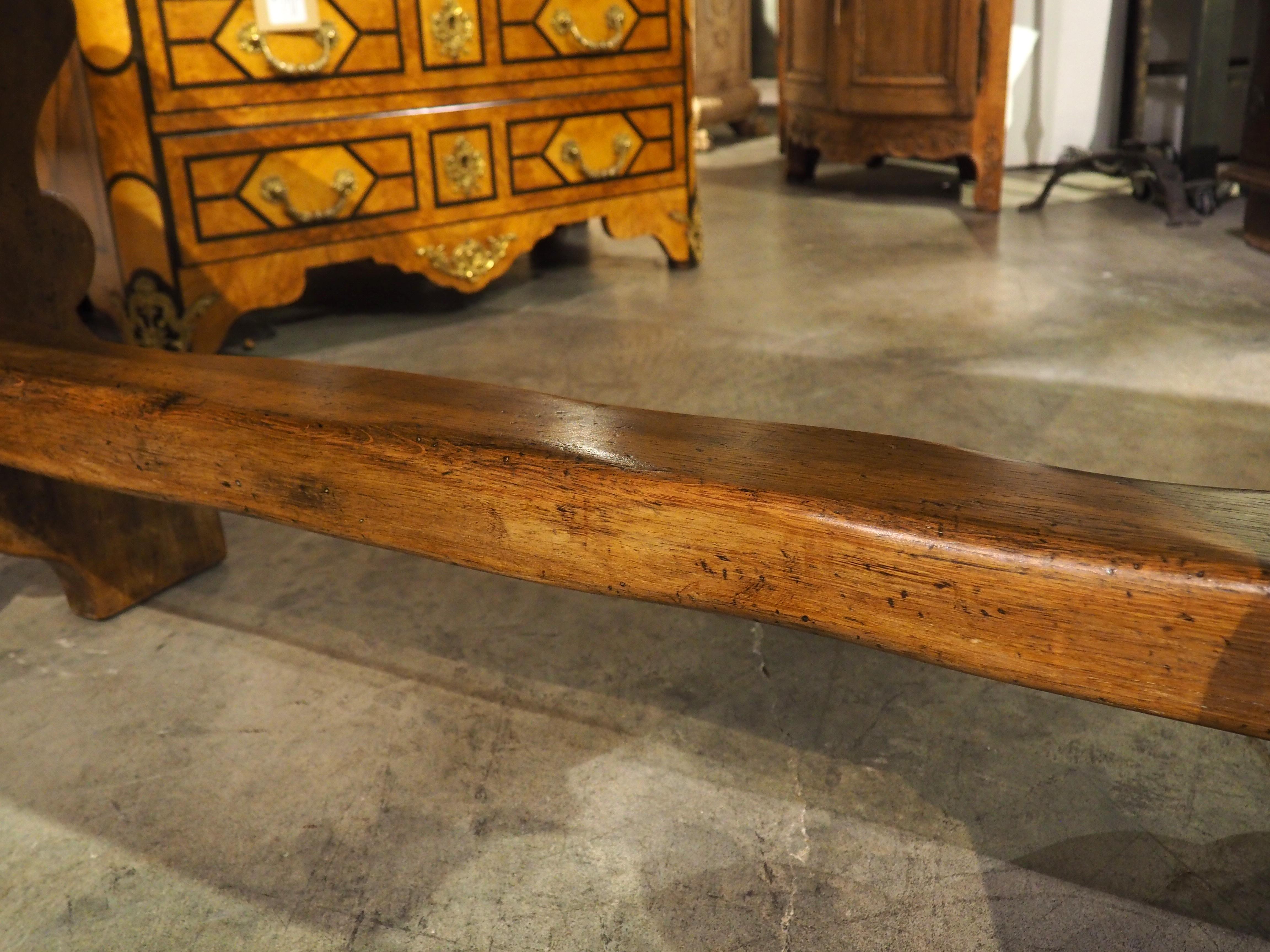 French Carved Oak and Pine Table from the Pyrenees, Circa 1950s For Sale 1