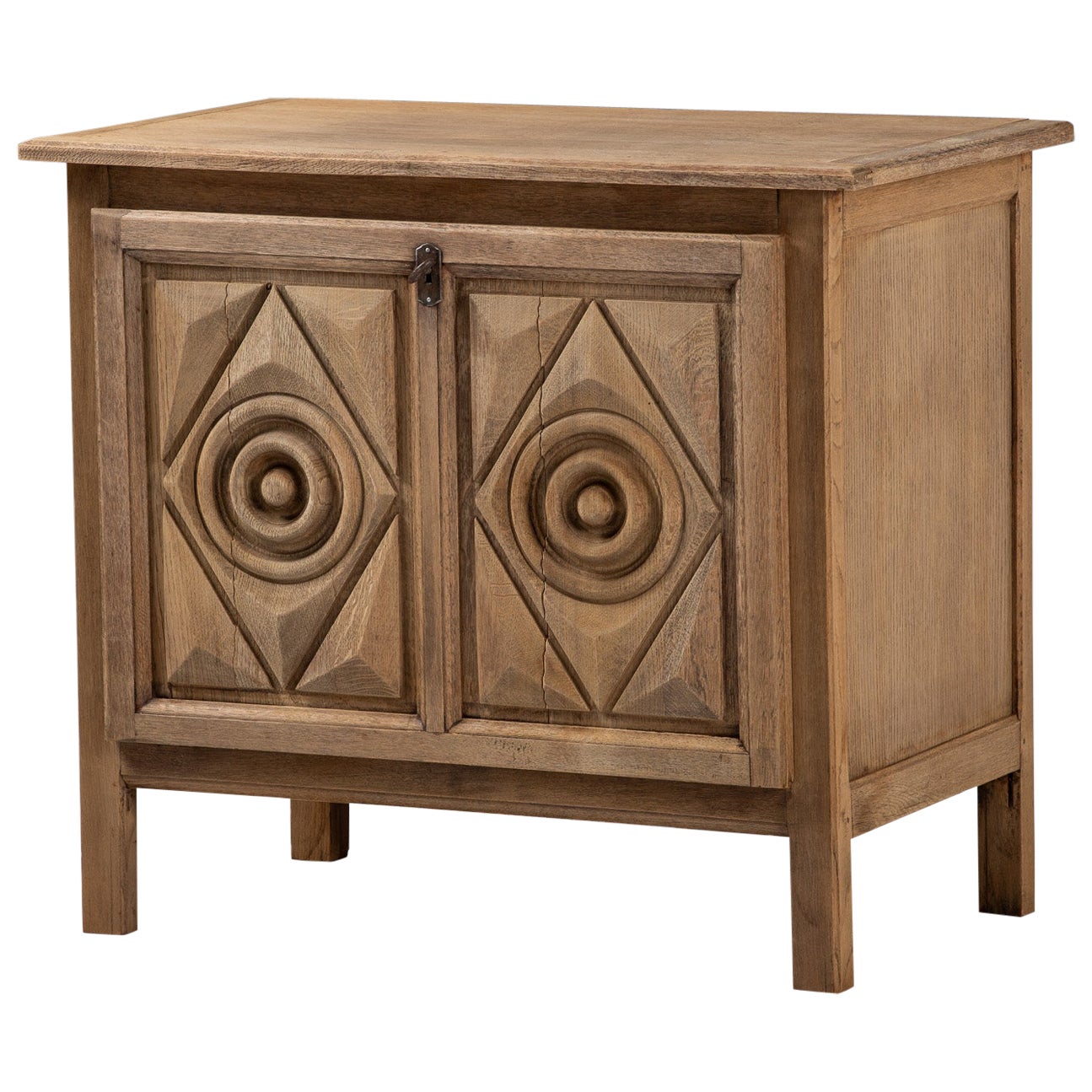 French Carved Oak Cabinet, France