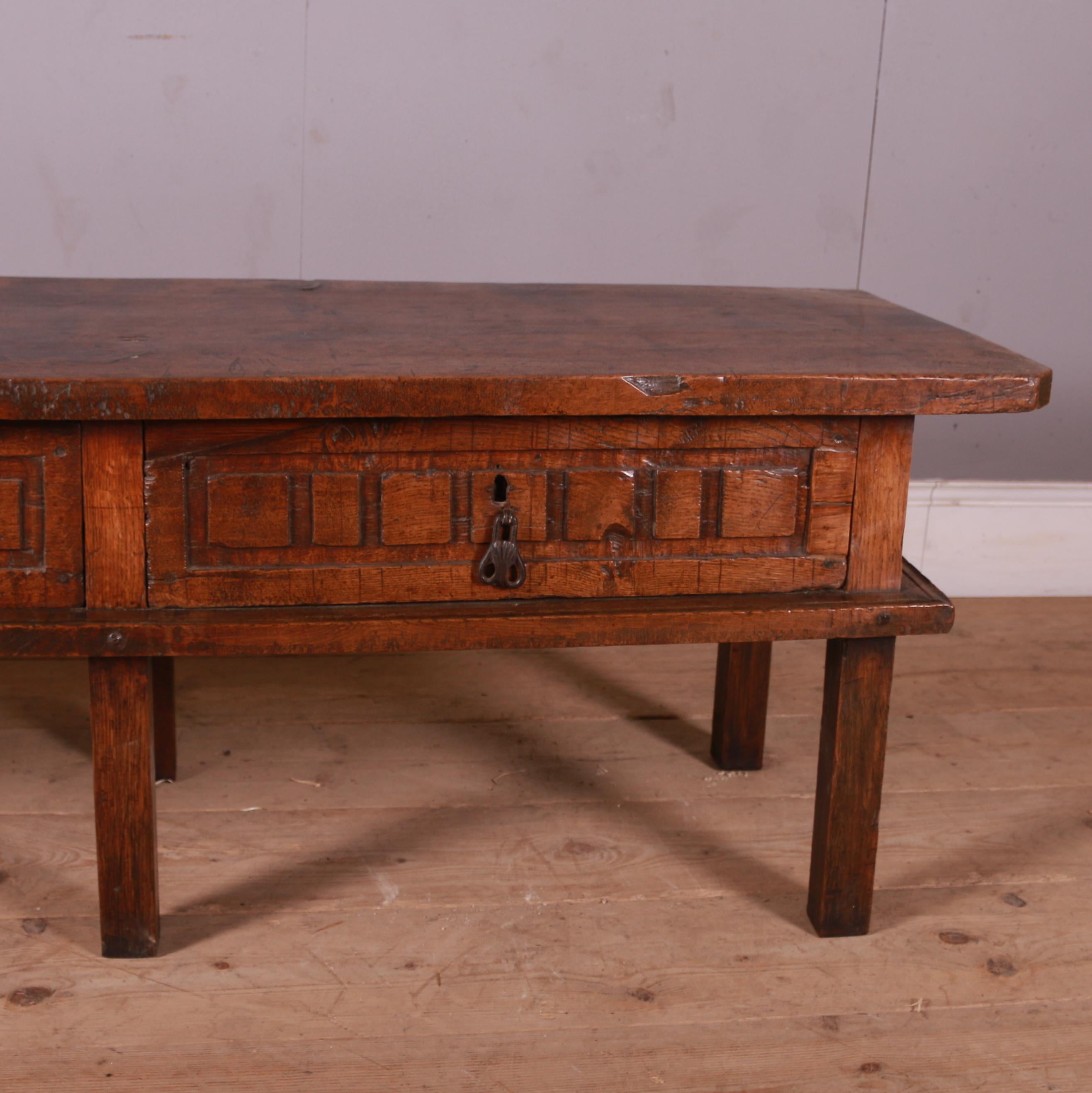 French Carved Oak Coffee Table In Good Condition In Leamington Spa, Warwickshire