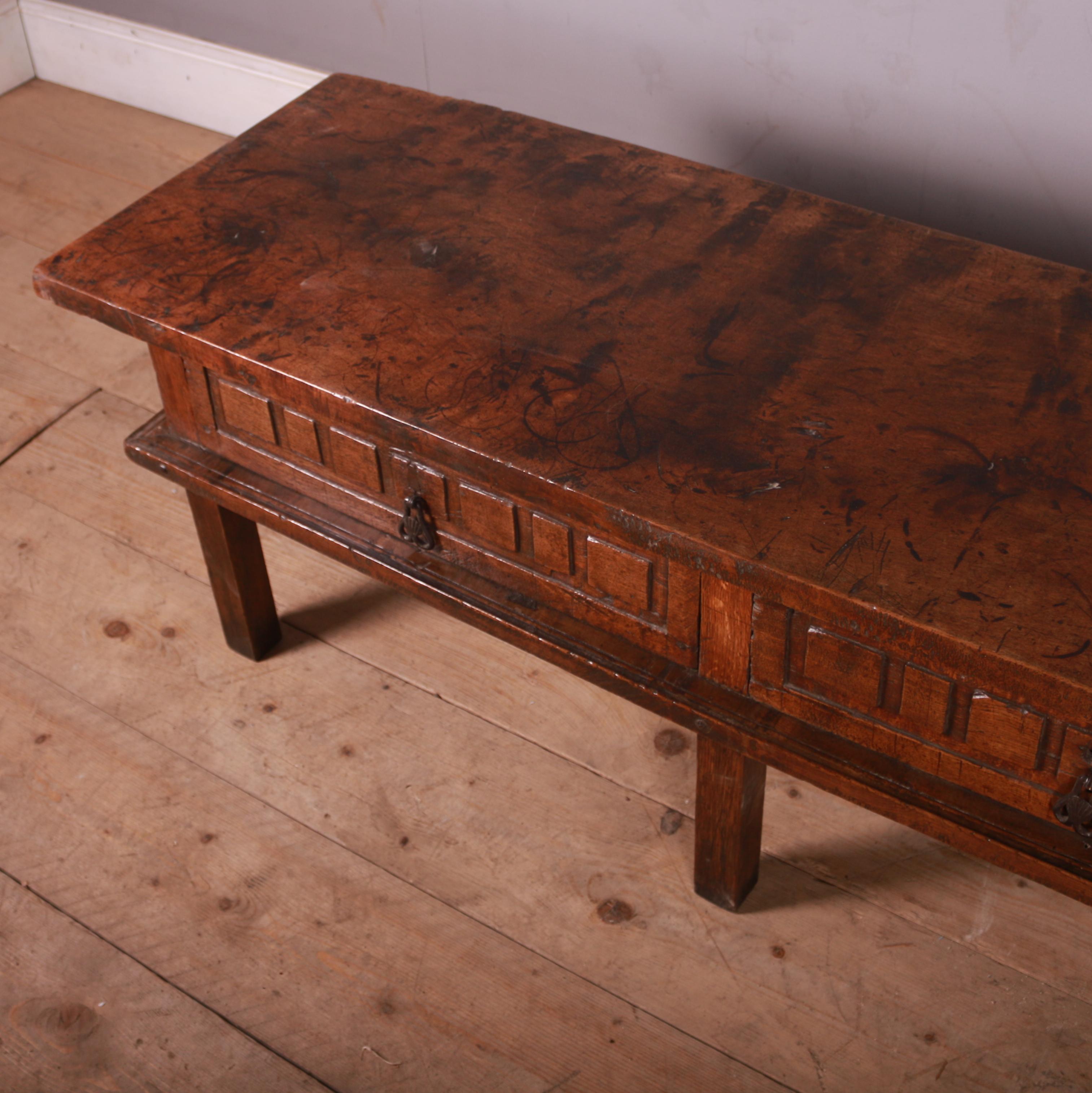 French Carved Oak Coffee Table 1