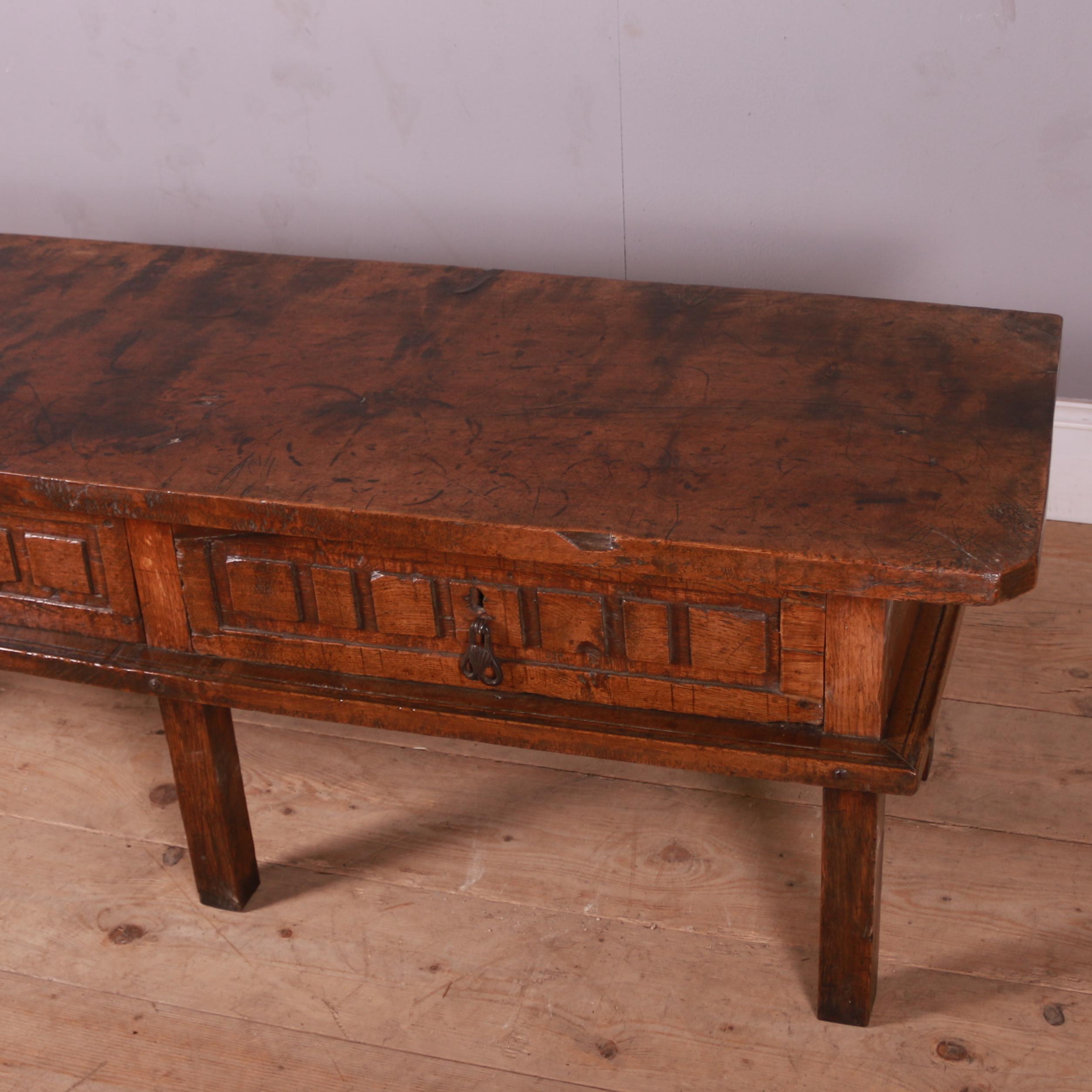 French Carved Oak Coffee Table 2