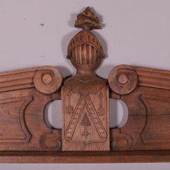 French Carved Oak Door Pediment