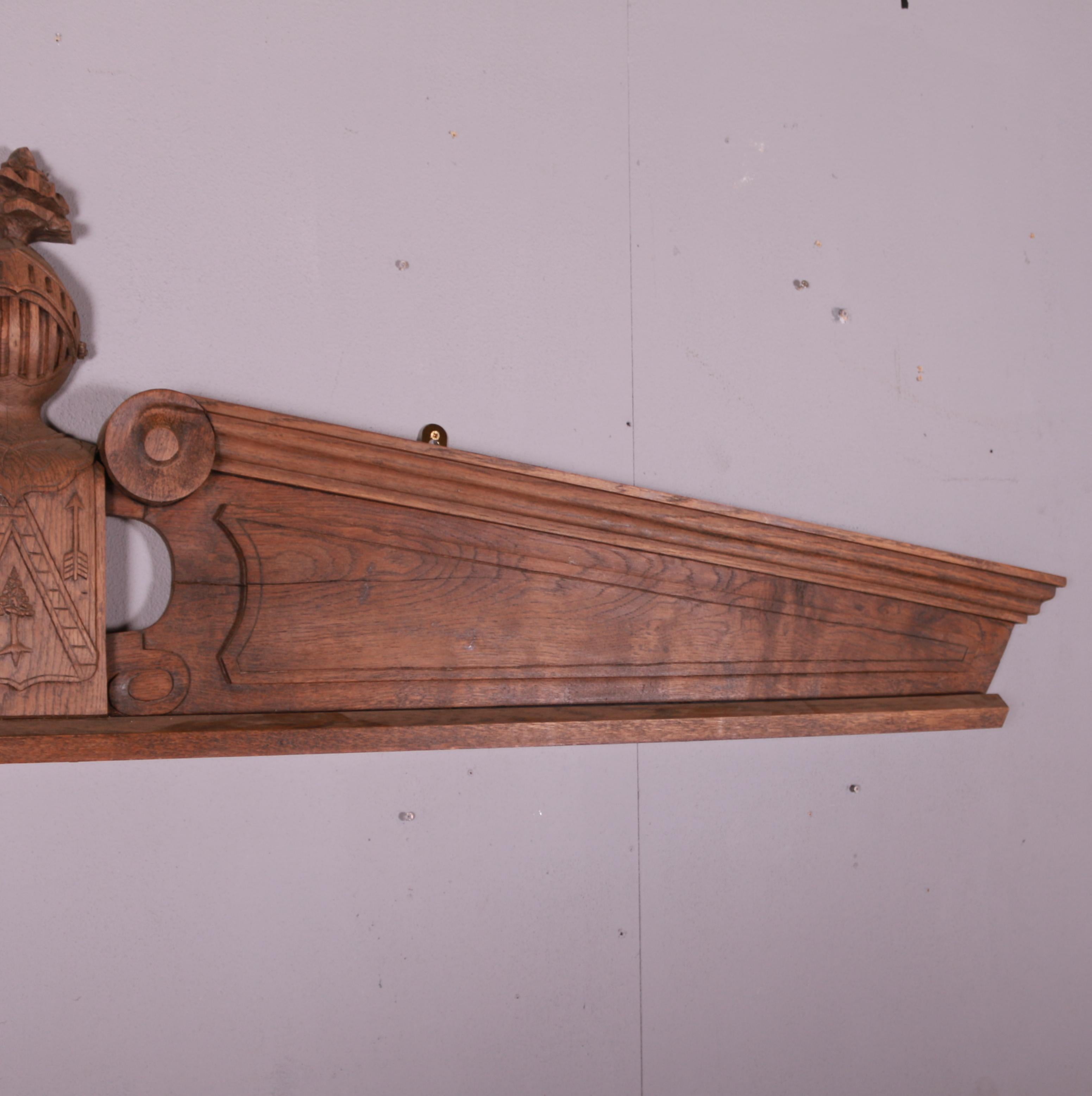 French Carved Oak Door Pediment For Sale 3