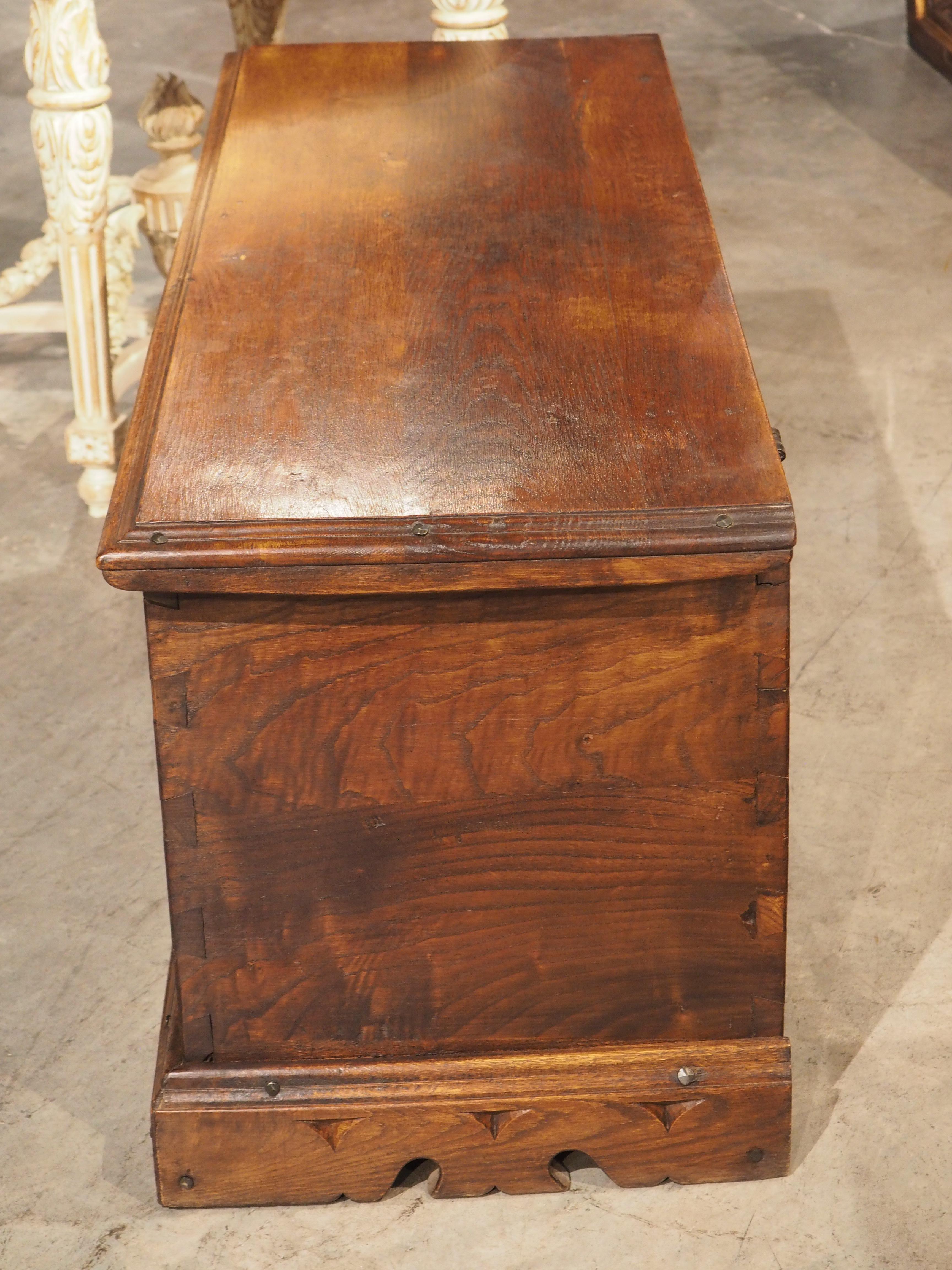 French Carved Oak Gothic Style Blanket Chest or Trunk, Early to Mid 1900s 9