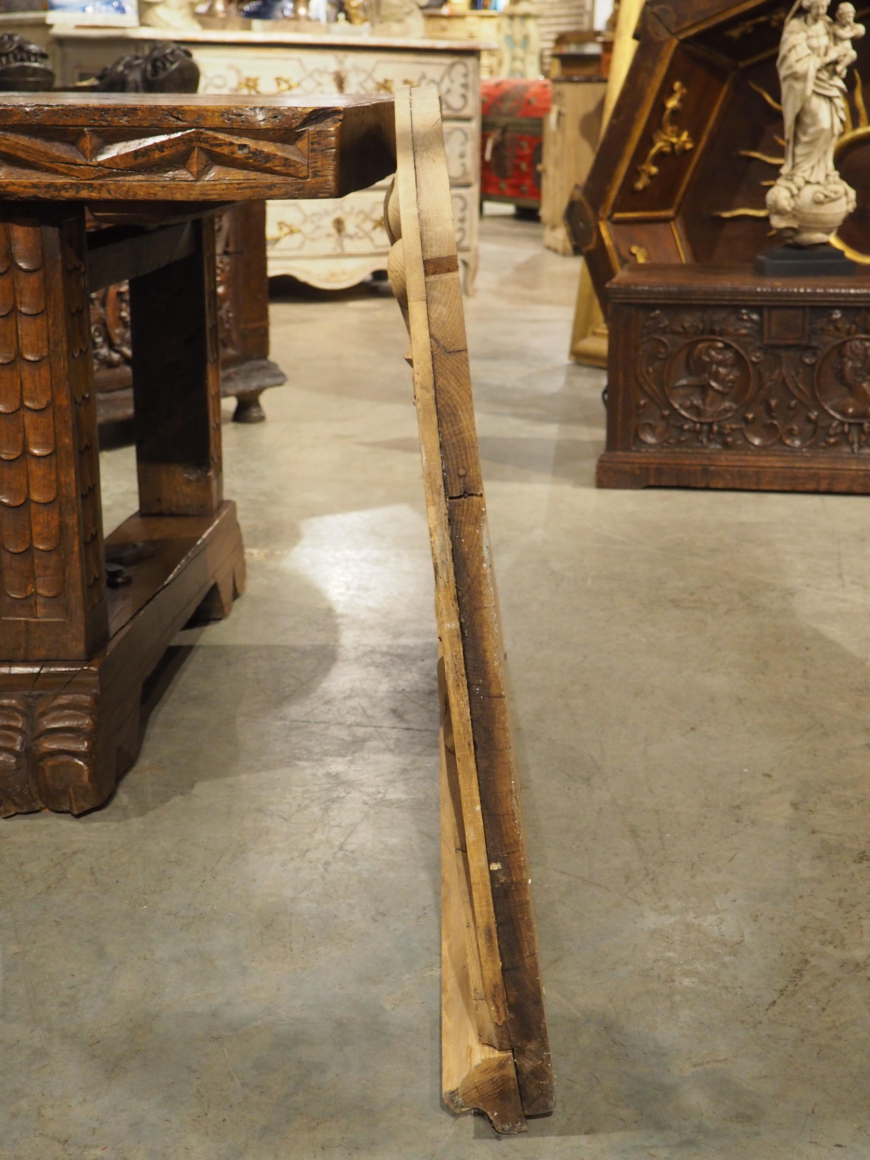 French Carved Oak Gothic Style Overdoor, Circa 1910 For Sale 7