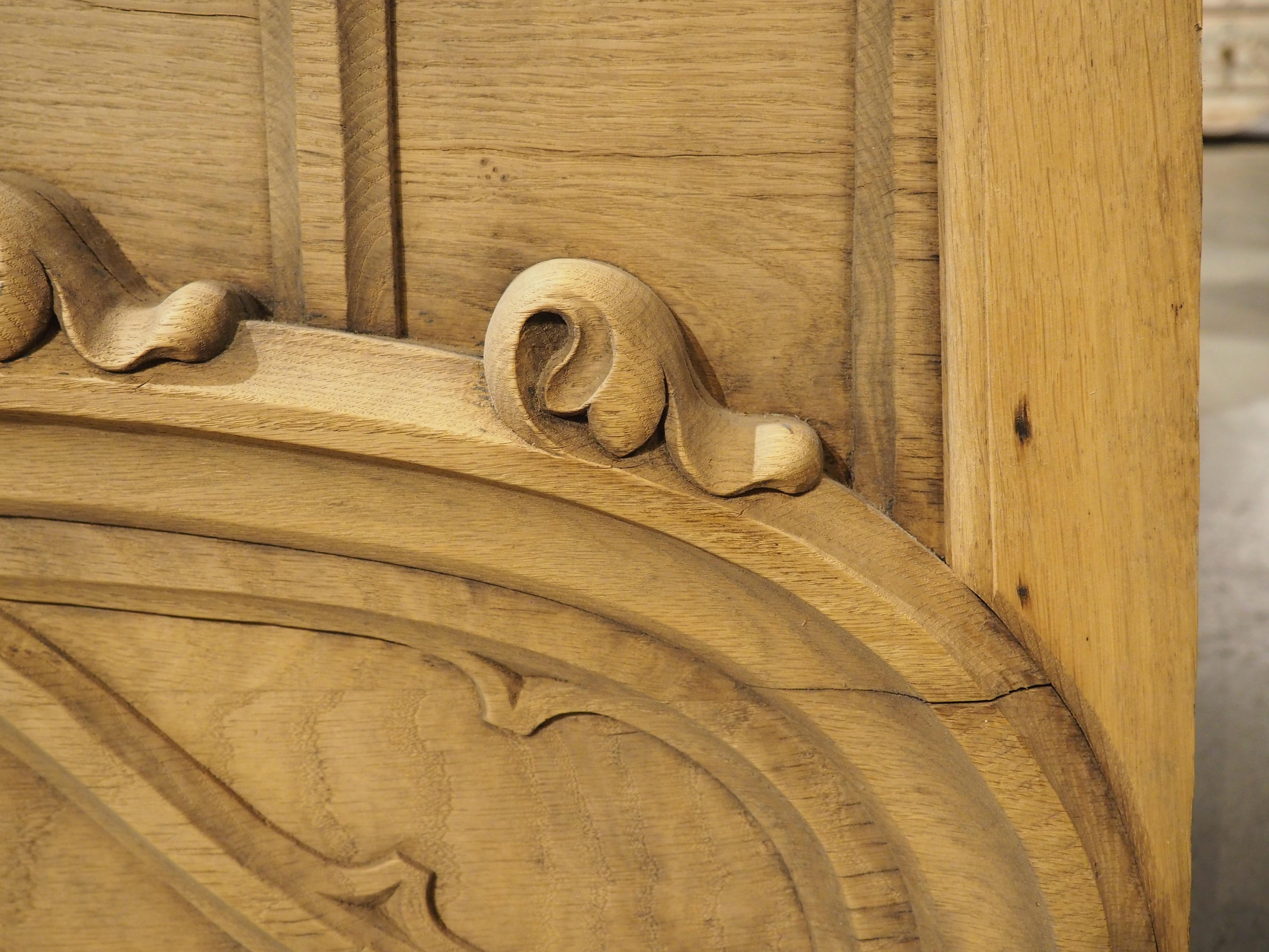 French Carved Oak Gothic Style Overdoor, Circa 1910 For Sale 1