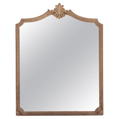French carved oak mirror circa 1800 having two plates of glass.