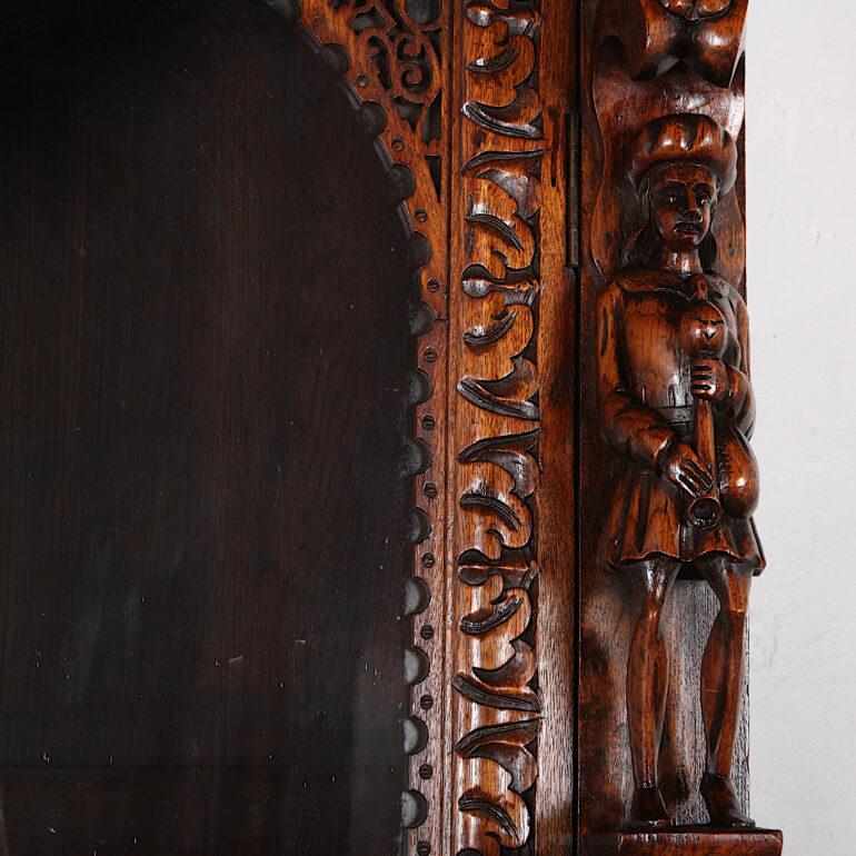 French Carved Oak Renaissance Revival Cabinet / Bookcase, C.1880 5
