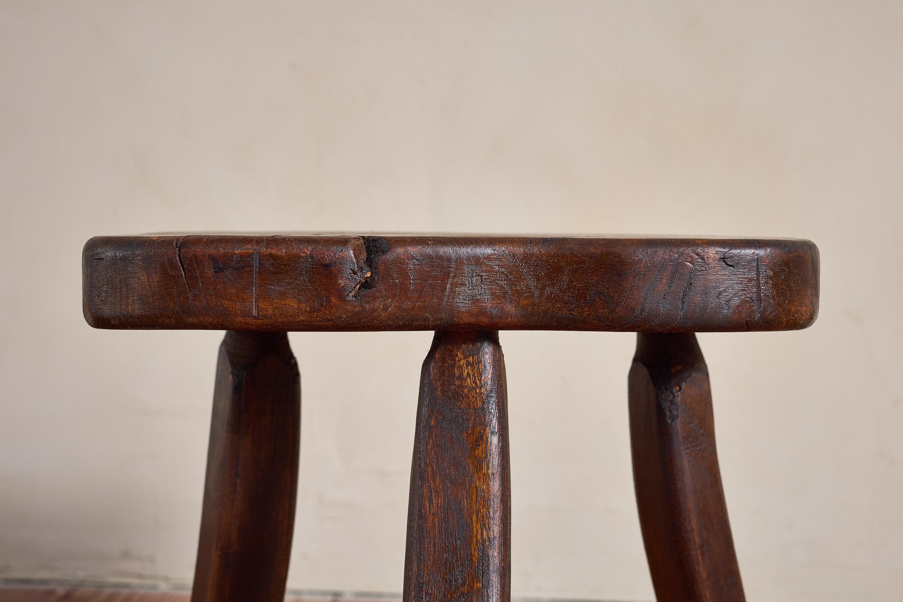 Französisch geschnitzt Oak Hocker im Angebot 4
