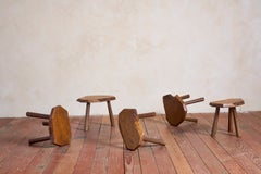 French Carved Oak Stool