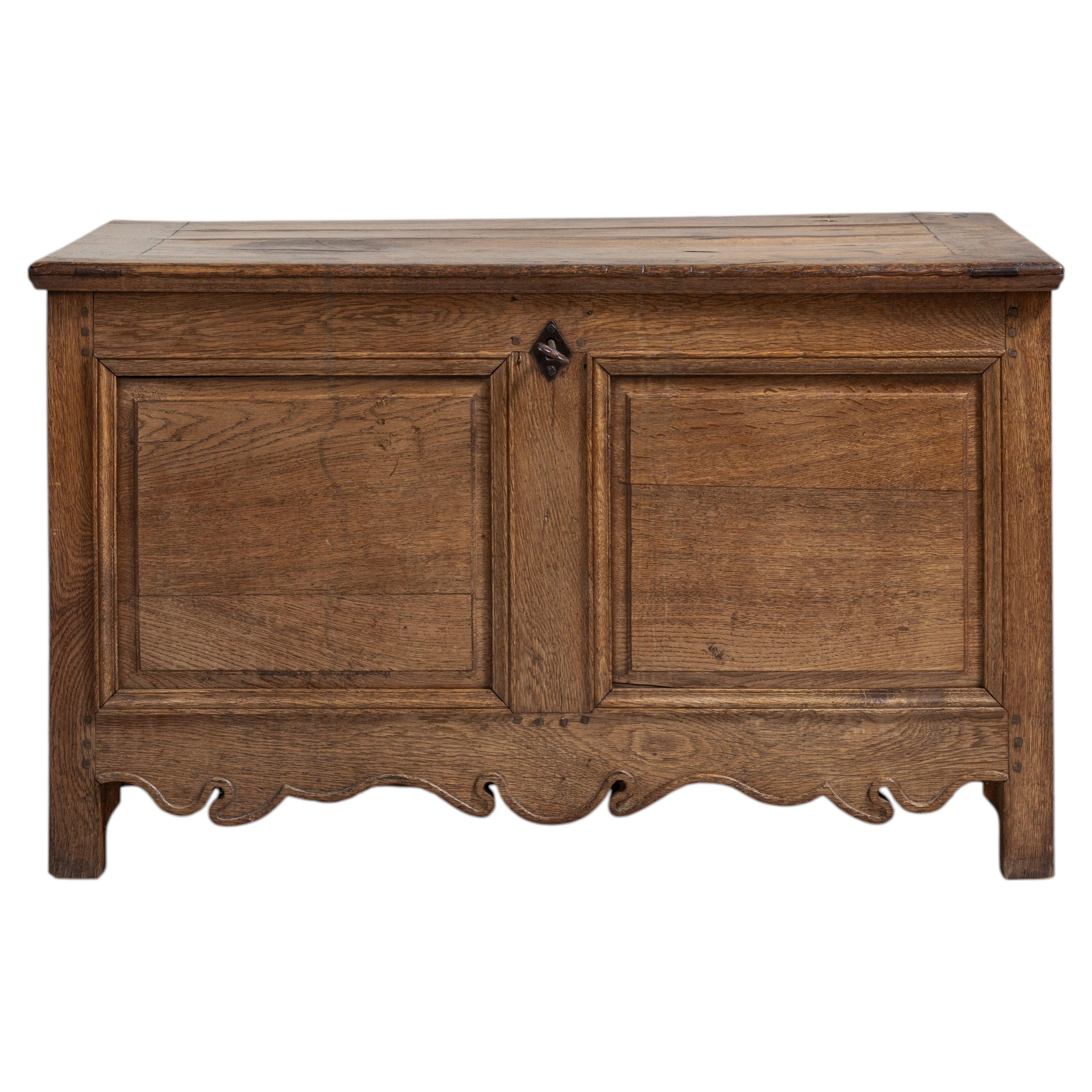 French Carved Oak Trunk