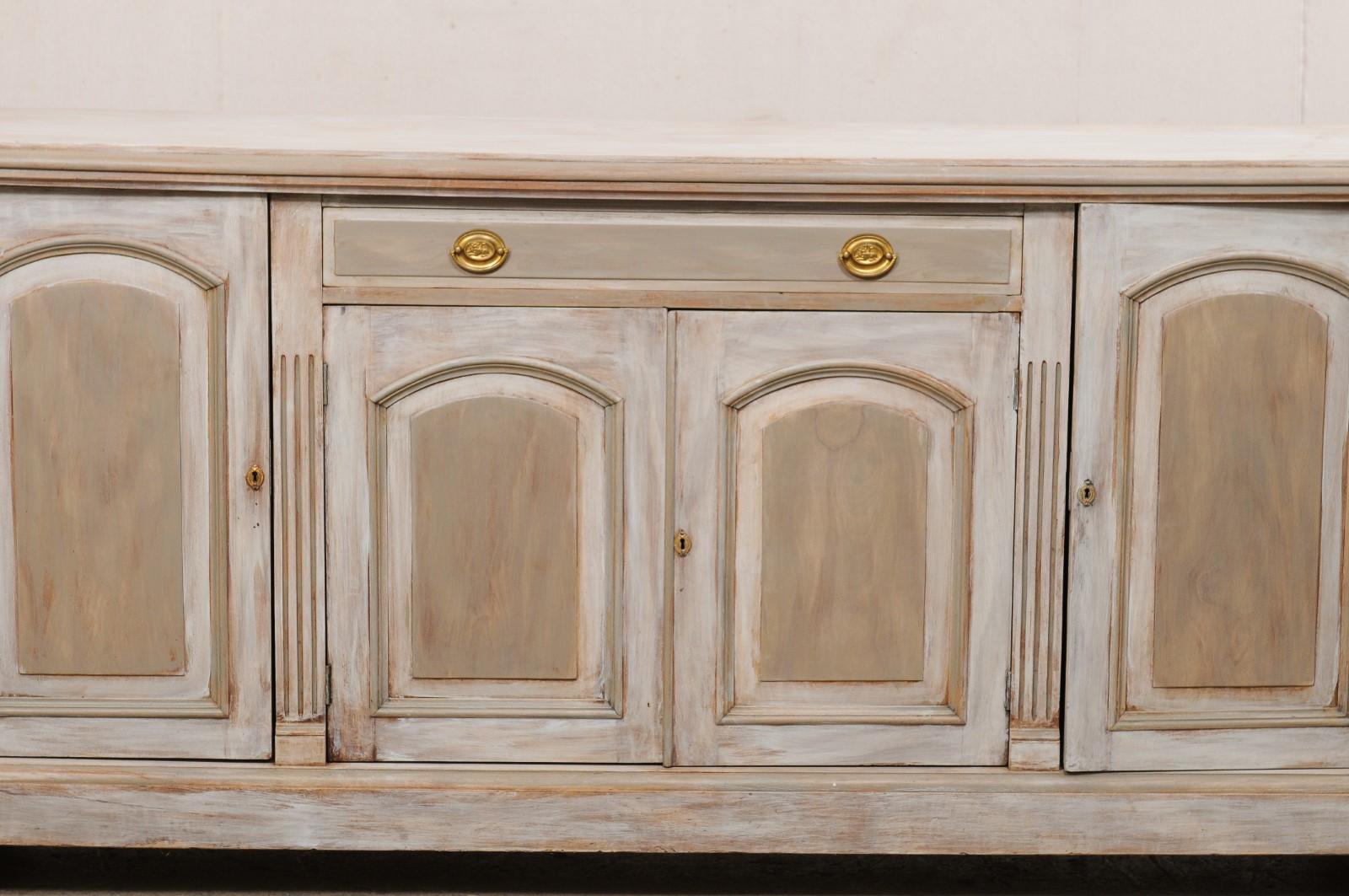 20th Century French Carved & Painted Wood Buffet Console, Turn 19th/20th C.