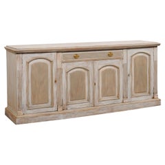 Antique French Carved 
Painted Wood Buffet Console, Turn 19th/20th C.