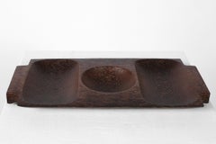 French Carved Palm Wood ‘Vide-Poche’ Tray