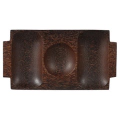 French Carved Palm Wood ‘Vide-Poche’ Tray
