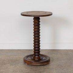 French Carved Side Table by Charles Dudouyt