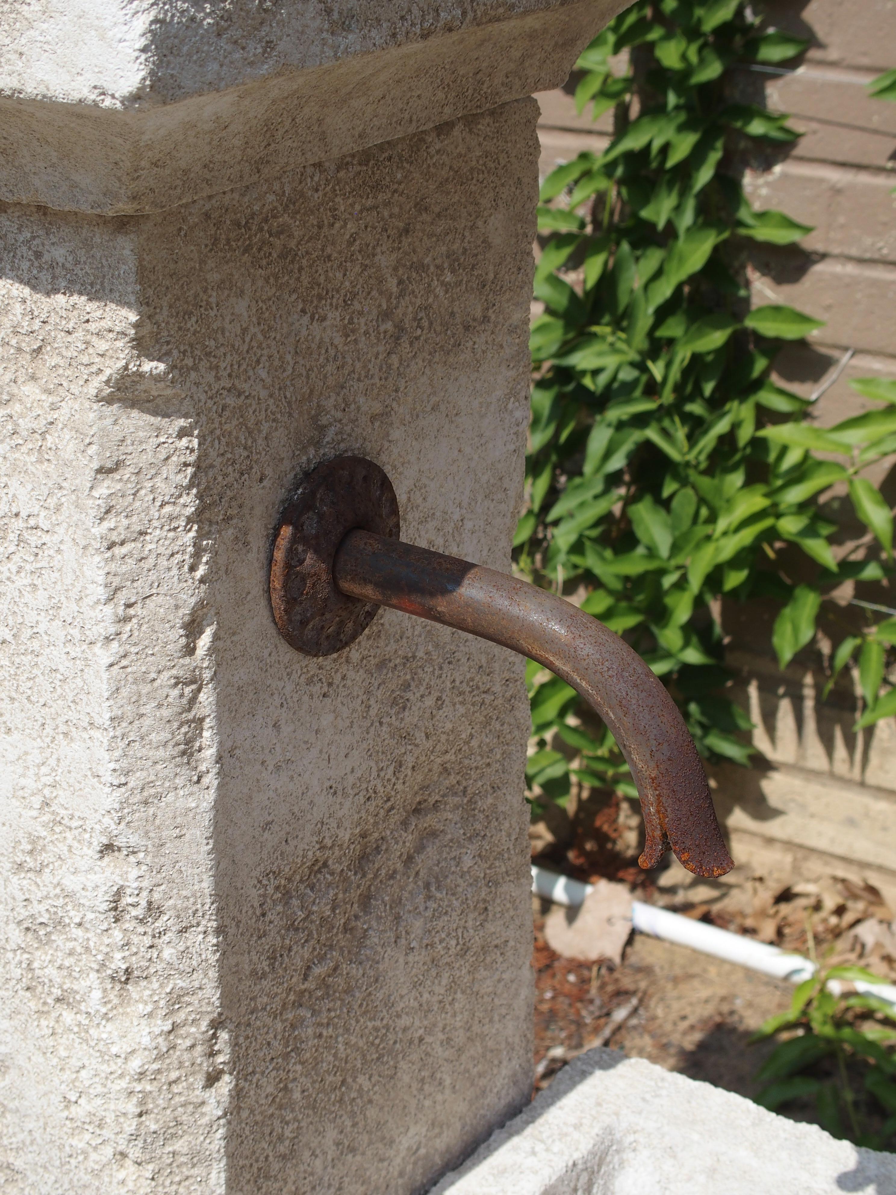 French Carved Single Pillar Limestone Fountain with Side Mounted Basin 1