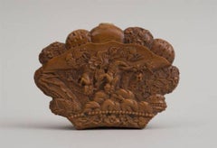 French Carved Snuff Box, Mid-19th Century