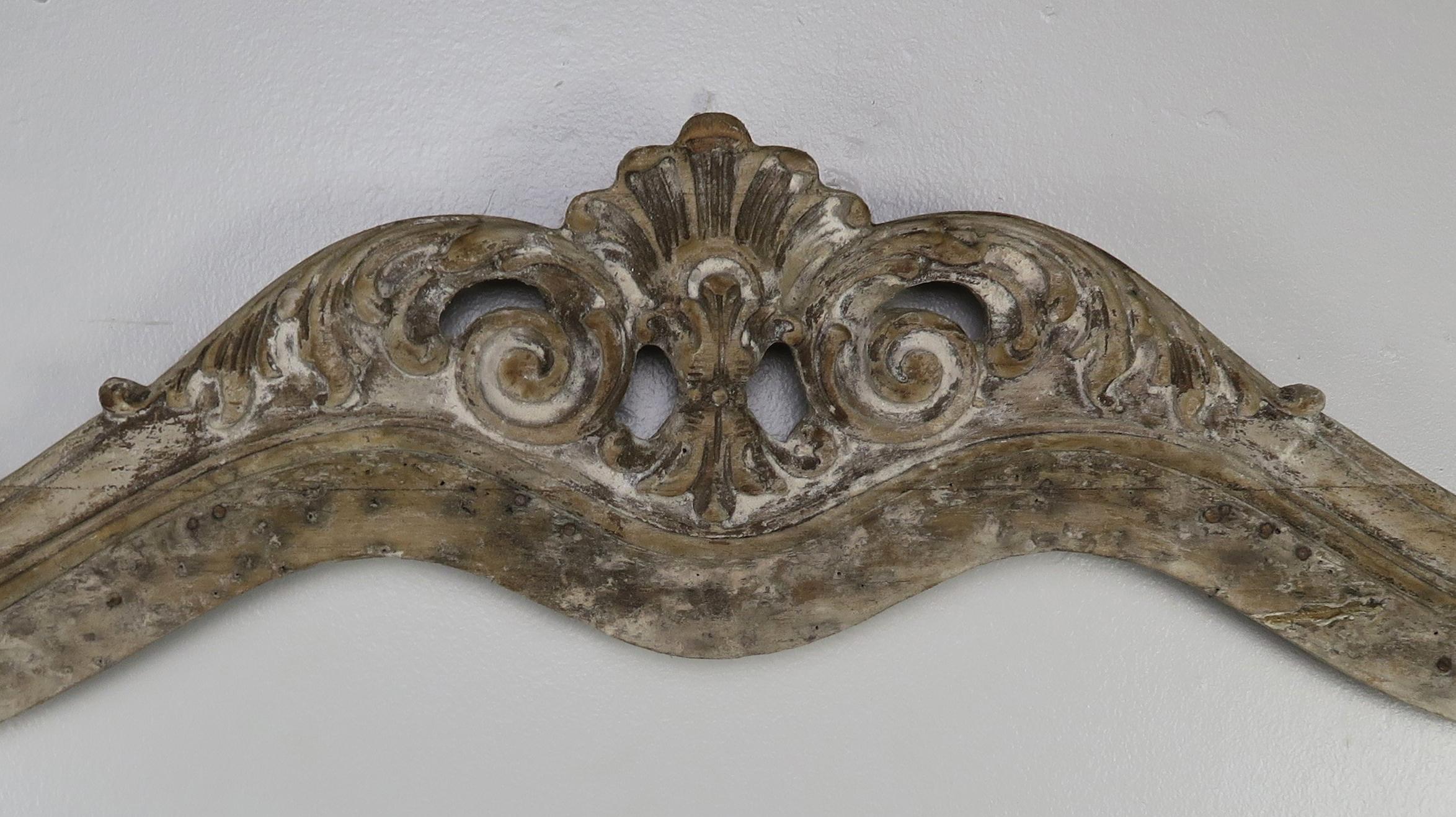 Neoclassical French Carved Walnut Architectural Piece, circa 1900s