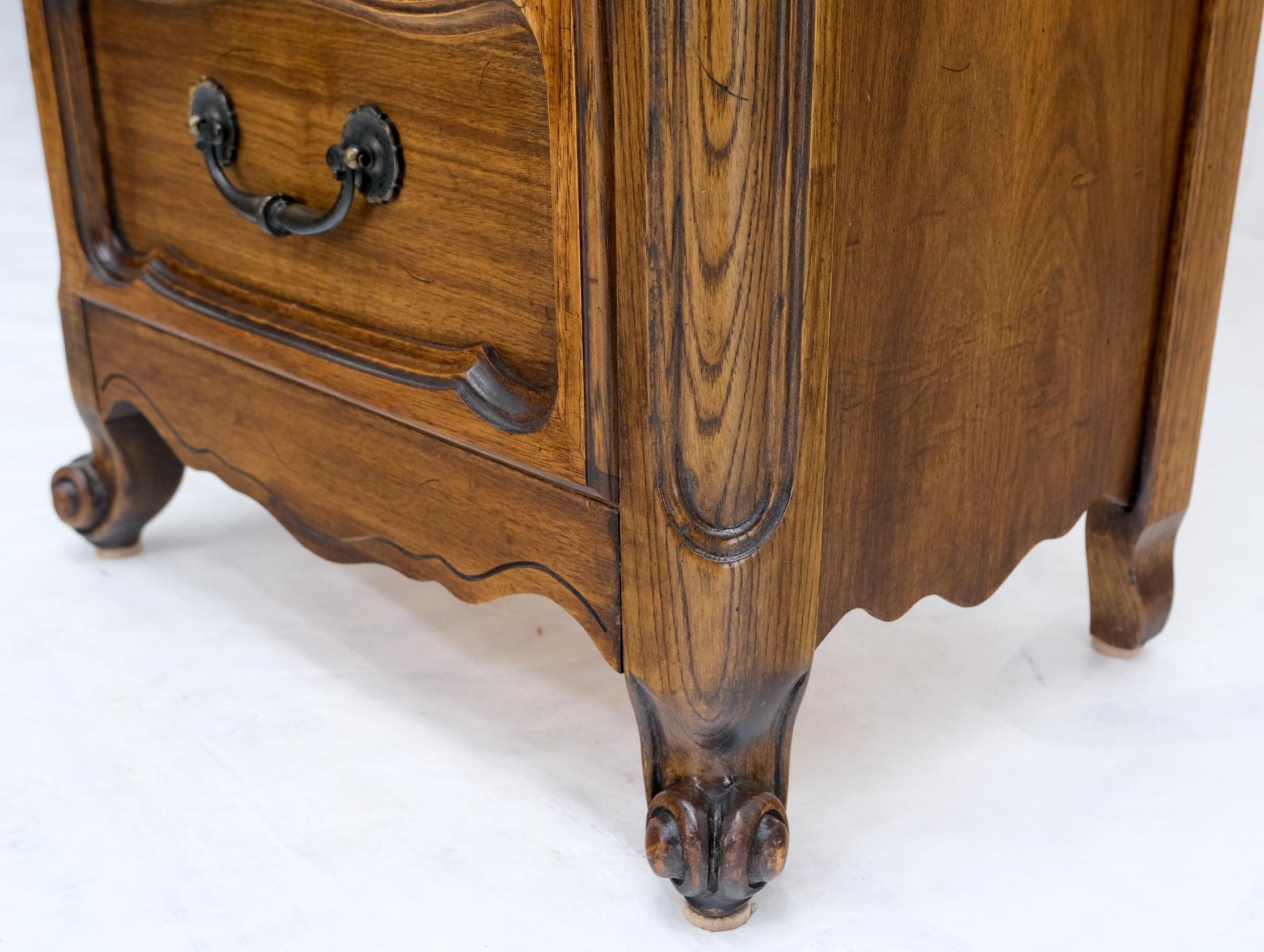 French Carved Walnut Lingerie 6 Dovetails Drawer Chest Dresser Drop Pulls For Sale 7