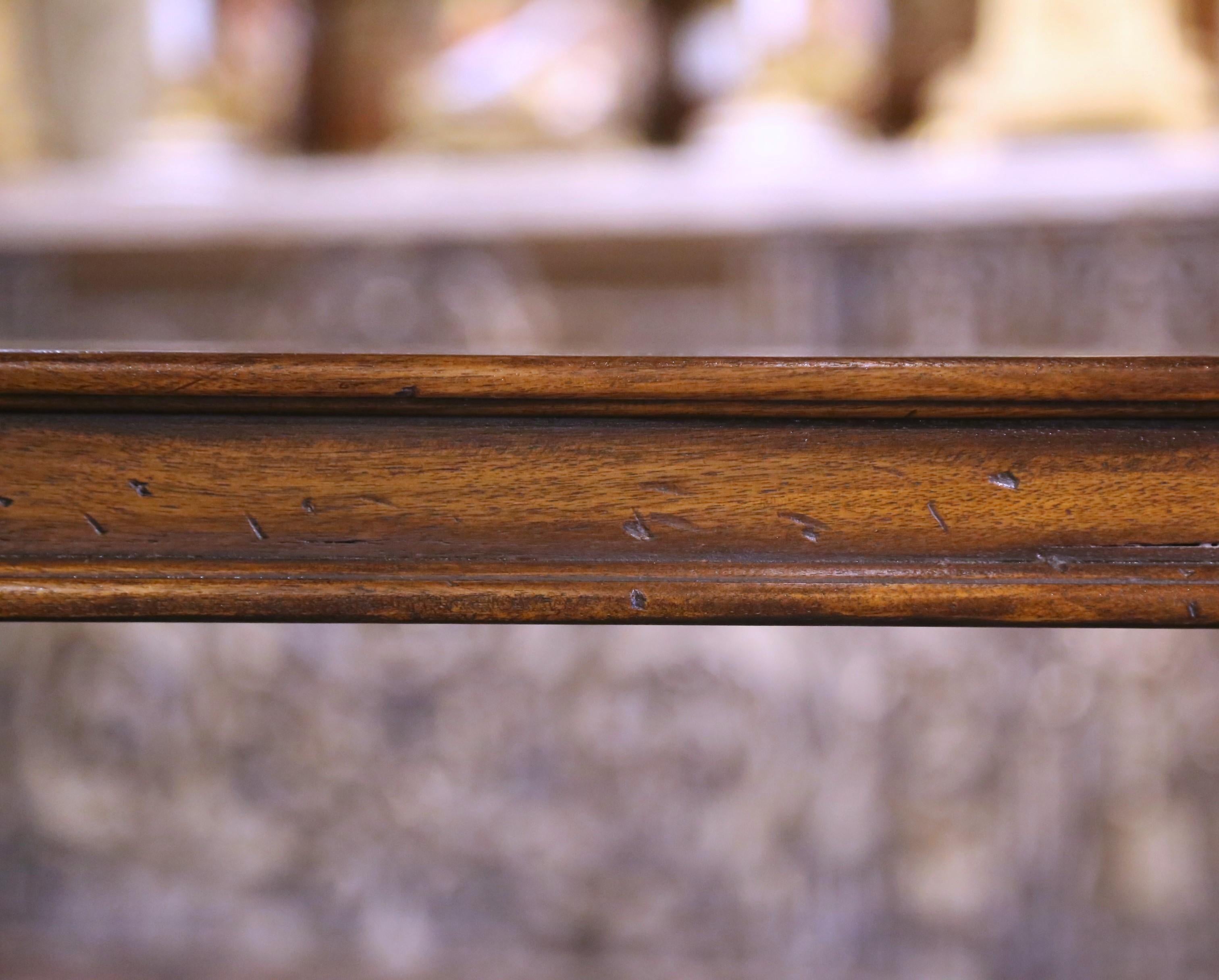 French Carved Walnut Oval Dining Table on Double-Pedestal Base 3