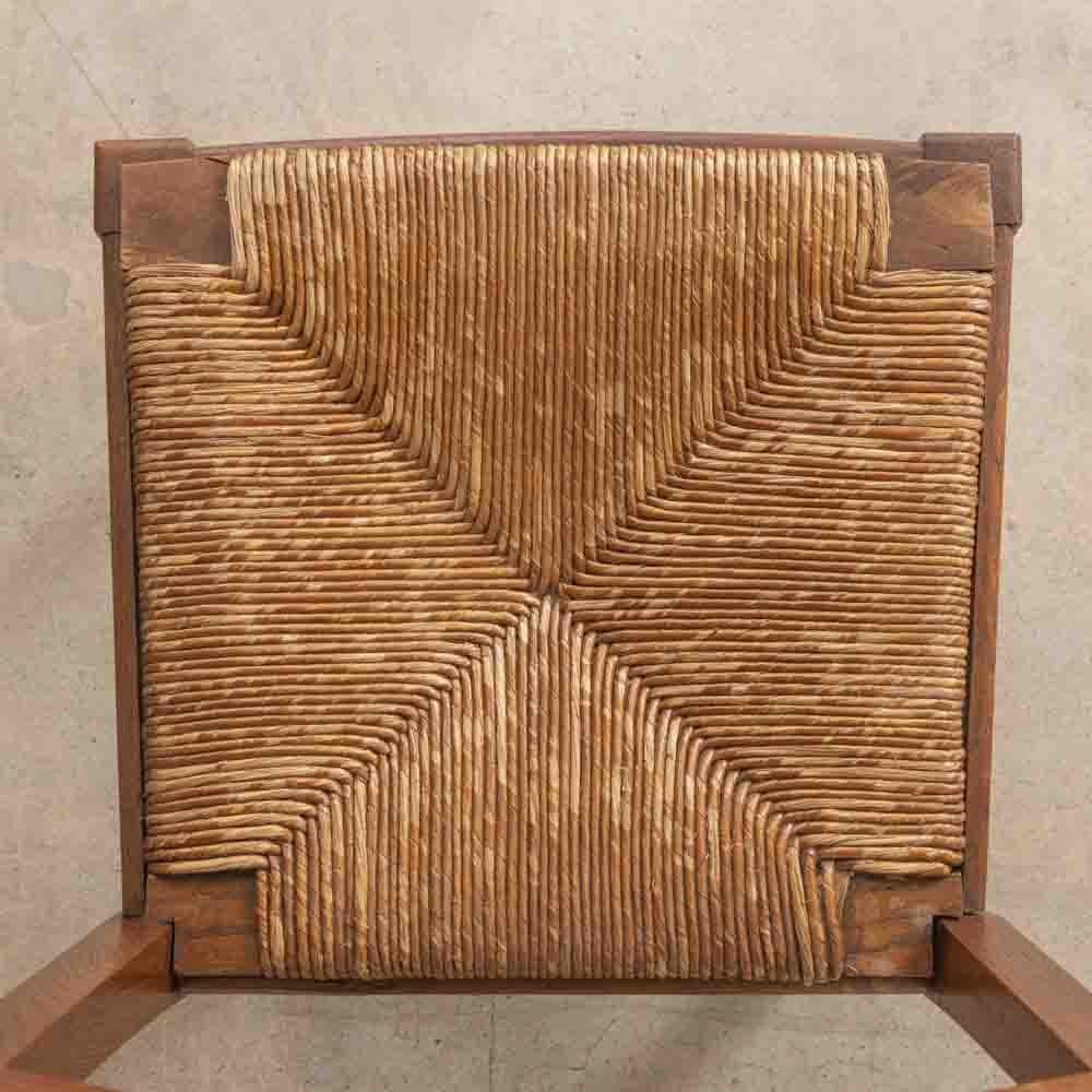 Französisch geschnitzt Wood und geflochtene Stühle, Satz von 4 im Angebot 6