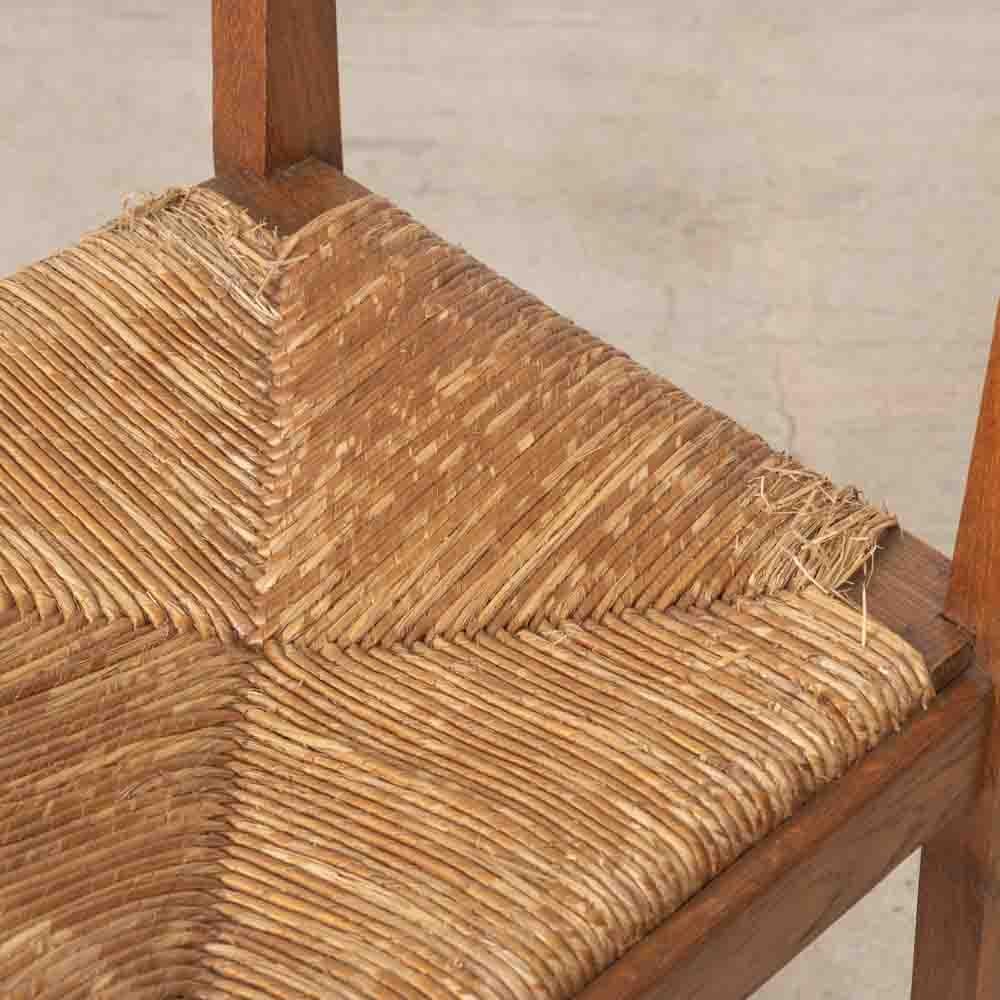 Französisch geschnitzt Wood und geflochtene Stühle, Satz von 4 im Angebot 7
