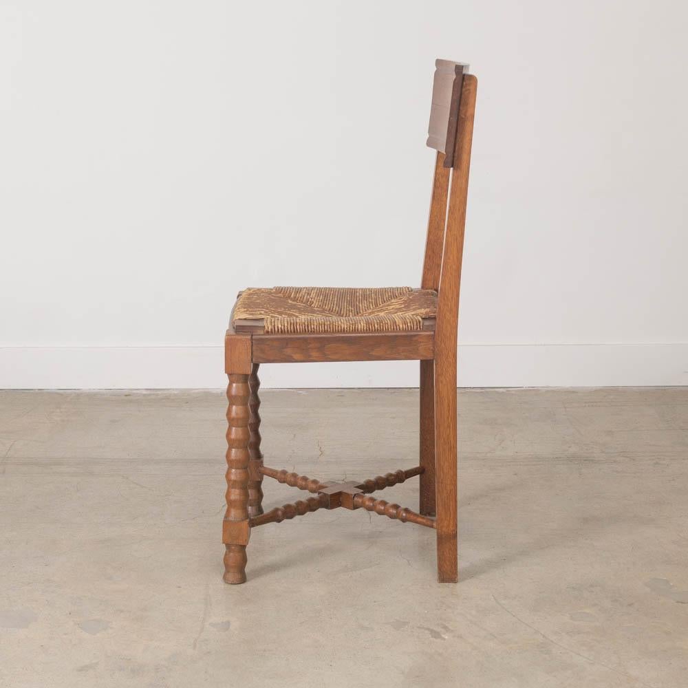 Französisch geschnitzt Wood und geflochtene Stühle, Satz von 4 im Angebot 1