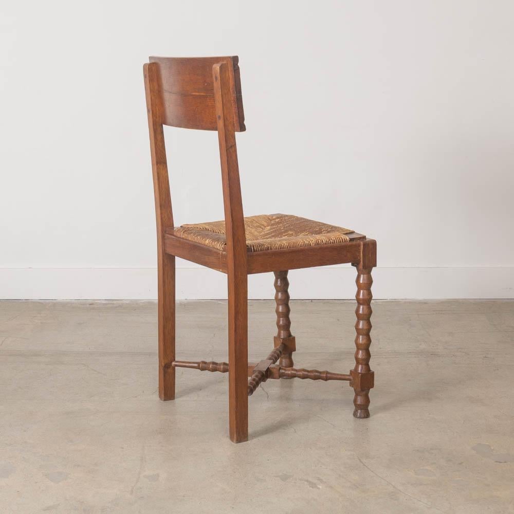 Französisch geschnitzt Wood und geflochtene Stühle, Satz von 4 im Angebot 3
