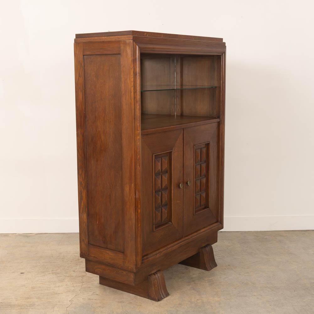 Meuble de bar français sculpté par Charles Dudouyt Bon état - En vente à Los Angeles, CA
