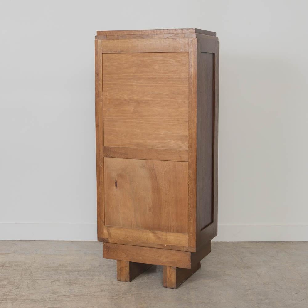 Quercia Mobile bar francese in legno intagliato di Charles Dudouyt in vendita