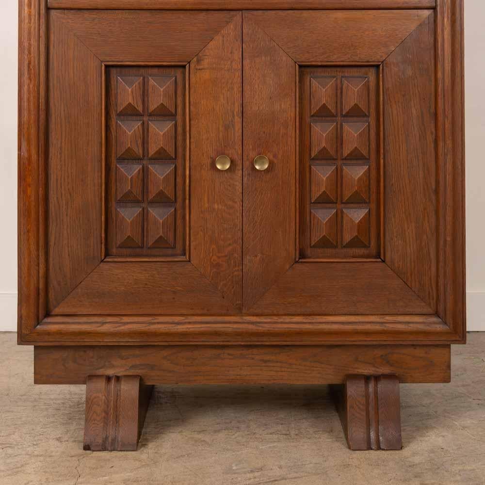 Meuble de bar français sculpté par Charles Dudouyt en vente 1