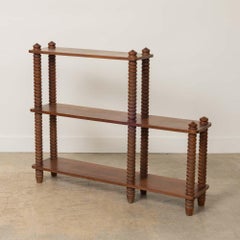 French Carved Wood Bookshelf by Charles Dudouyt