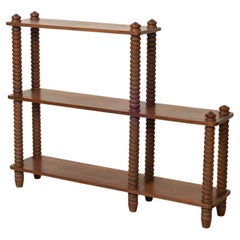 French Carved Wood Bookshelf by Charles Dudouyt