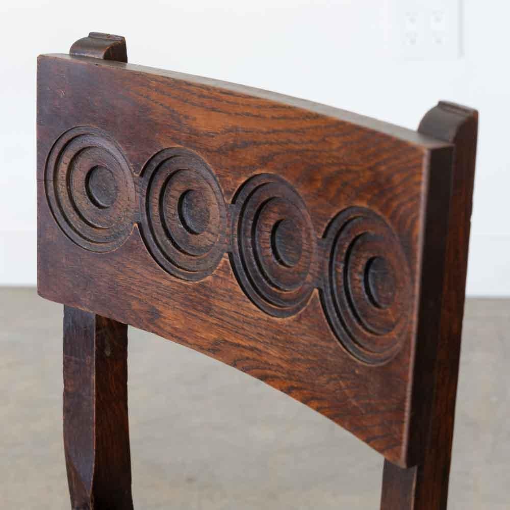 French Carved Wood Chair by Charles Dudouyt 5